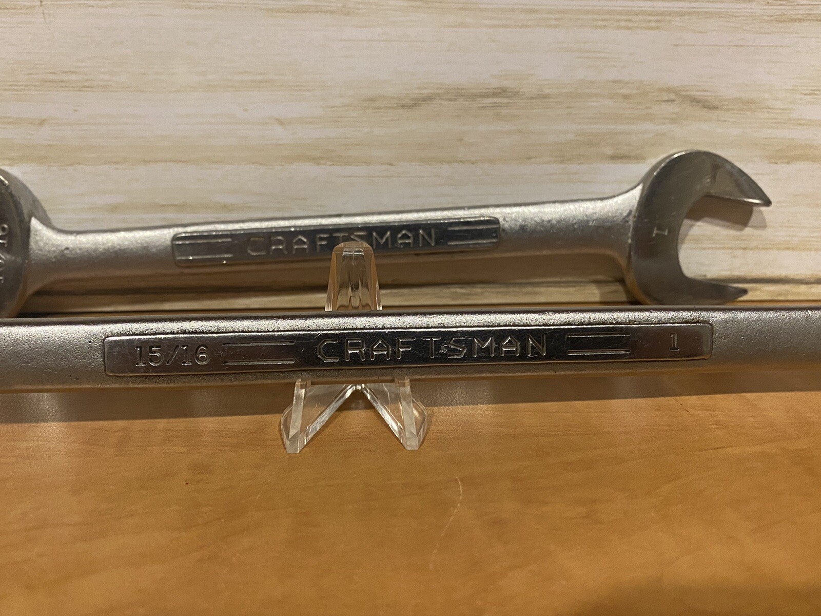 2 Craftman 15/16” 1” open end box end wrenches Made in USA