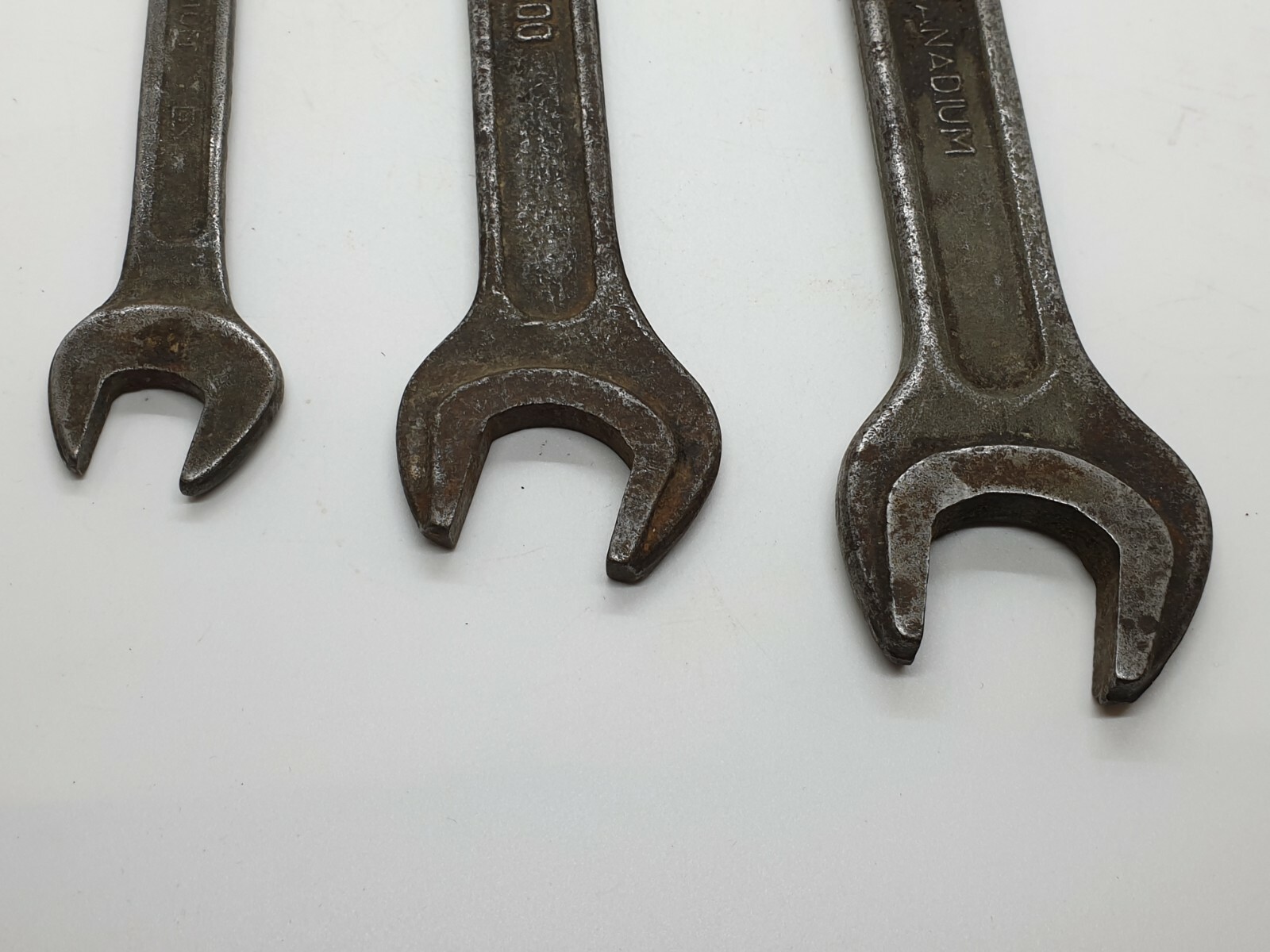 set of 3x SOVIET VINTAGE WRENCH MADE IN USSR – OPEN ENDED SPANNER