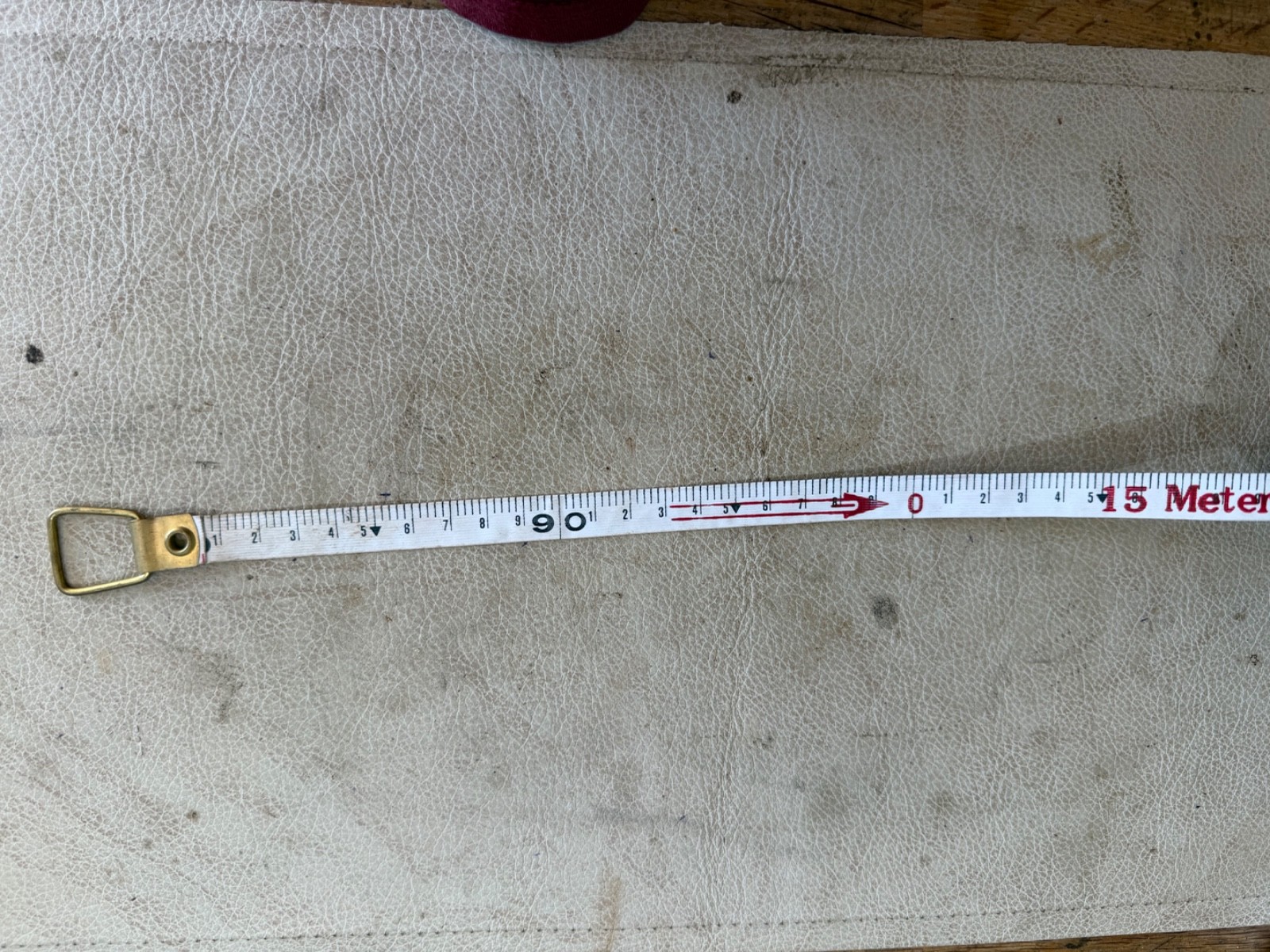 Vintage ribbon Tape Measure 50ft 15 meters super condition