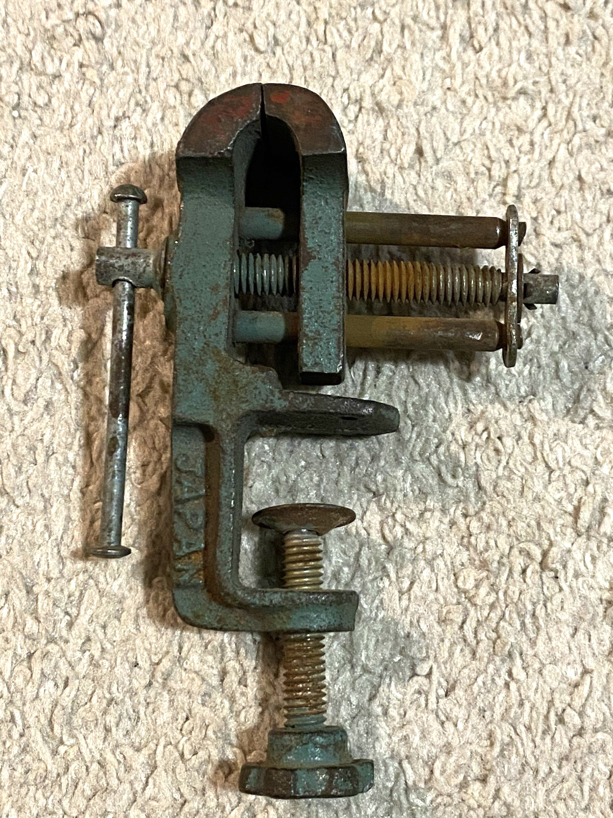 VINTAGE Mini Bench Vise Clamp On Jewelers Vice 1-1/2” Jaw small tool Japan