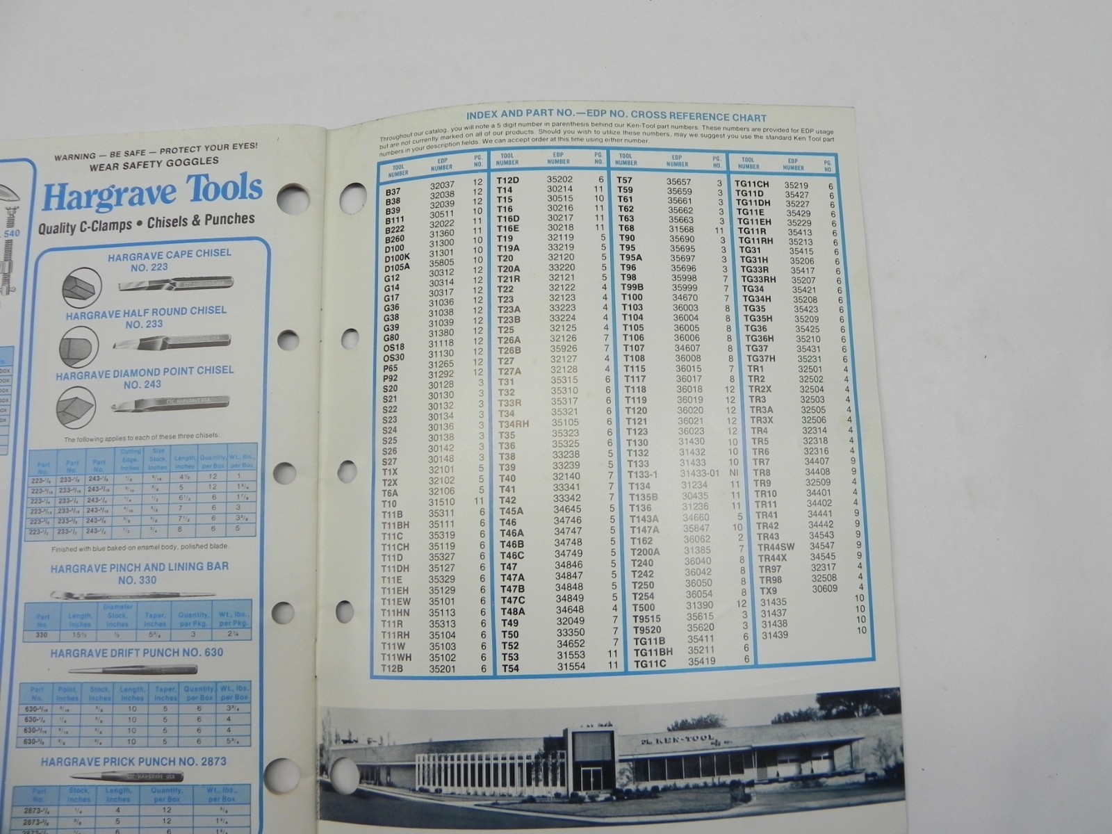 VINTAGE 1980S KEN TOOL COLUMBIAN VICE WARREN HARGRAVE PARTS CATALOG