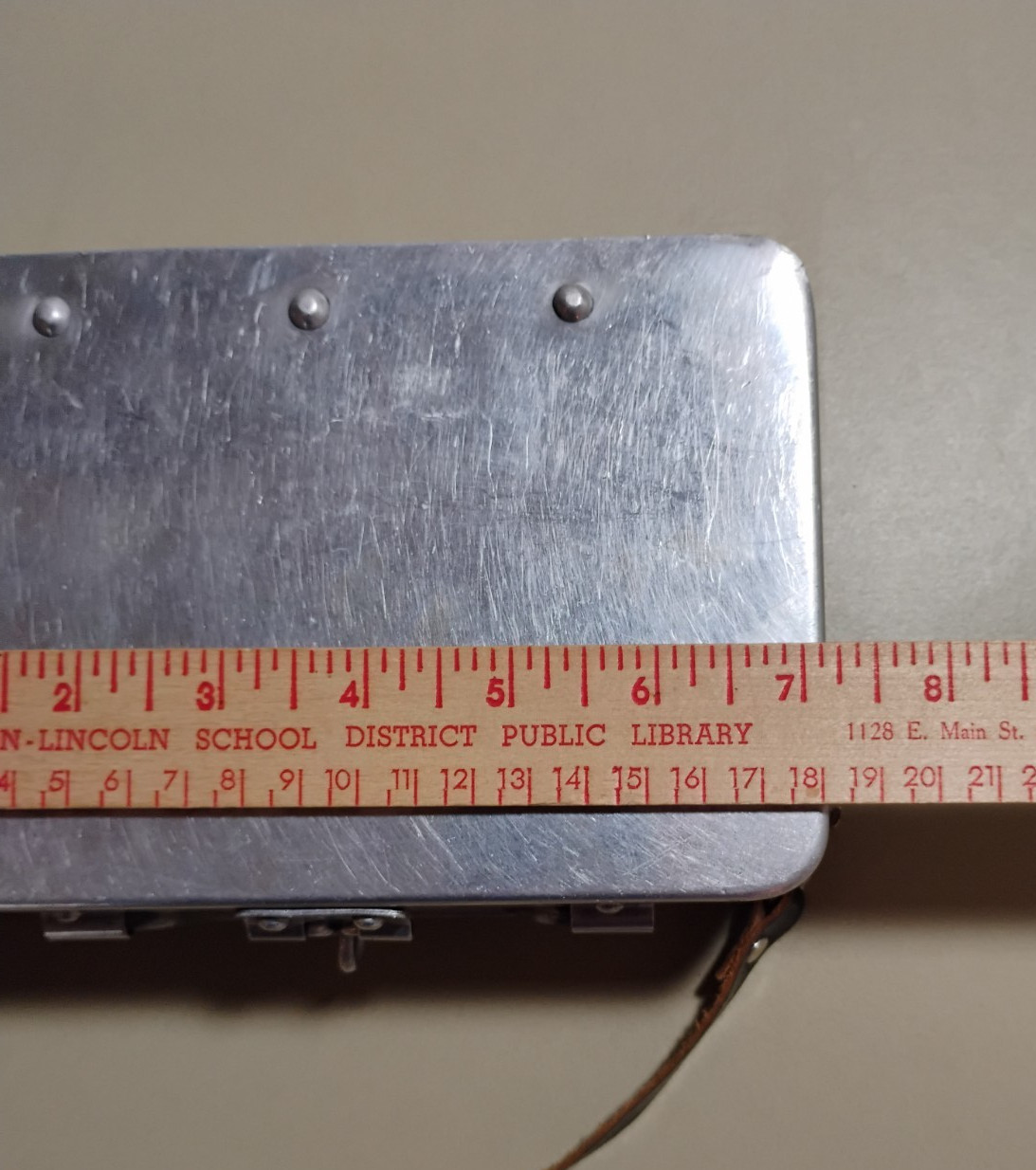 Natural Aluminum Steampunk Style Storage Box with Leather Strap Made in India