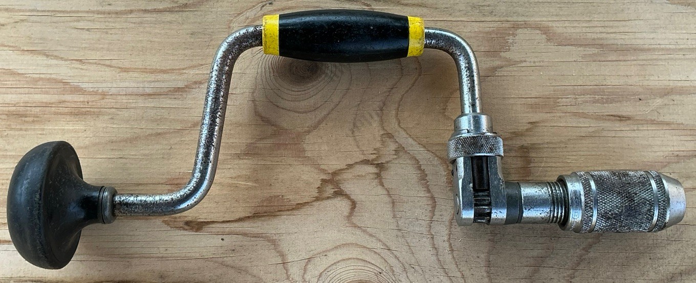 Stanley 02 – 743 Carpenters Ratchet Brace No 73, 12″ Swing (1970’s)