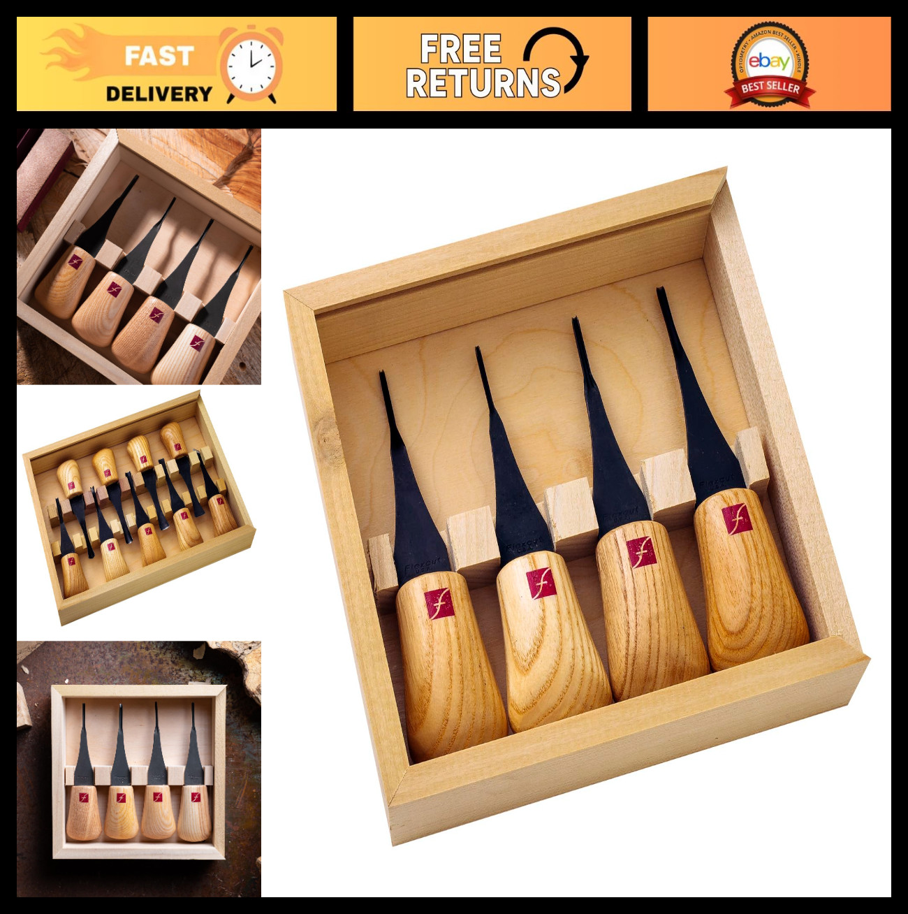 Precision Wood Carving Tools Set – Professional Quality, Ergonomic Handles, Vers