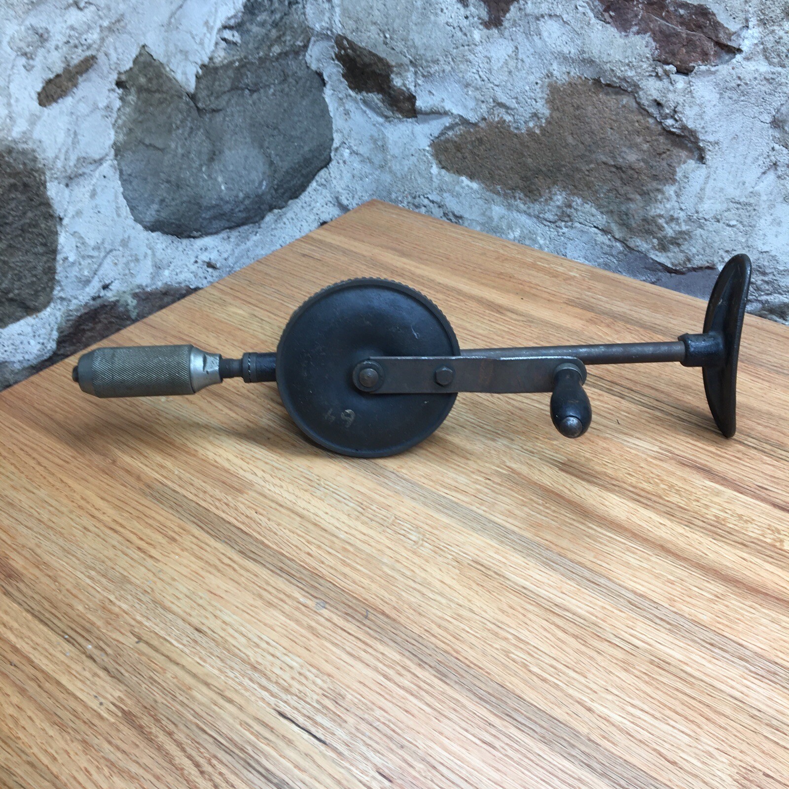 Vintage Millers Falls No. 119A Breast Drill Hand Wood Tool 2-Speed Carpenters