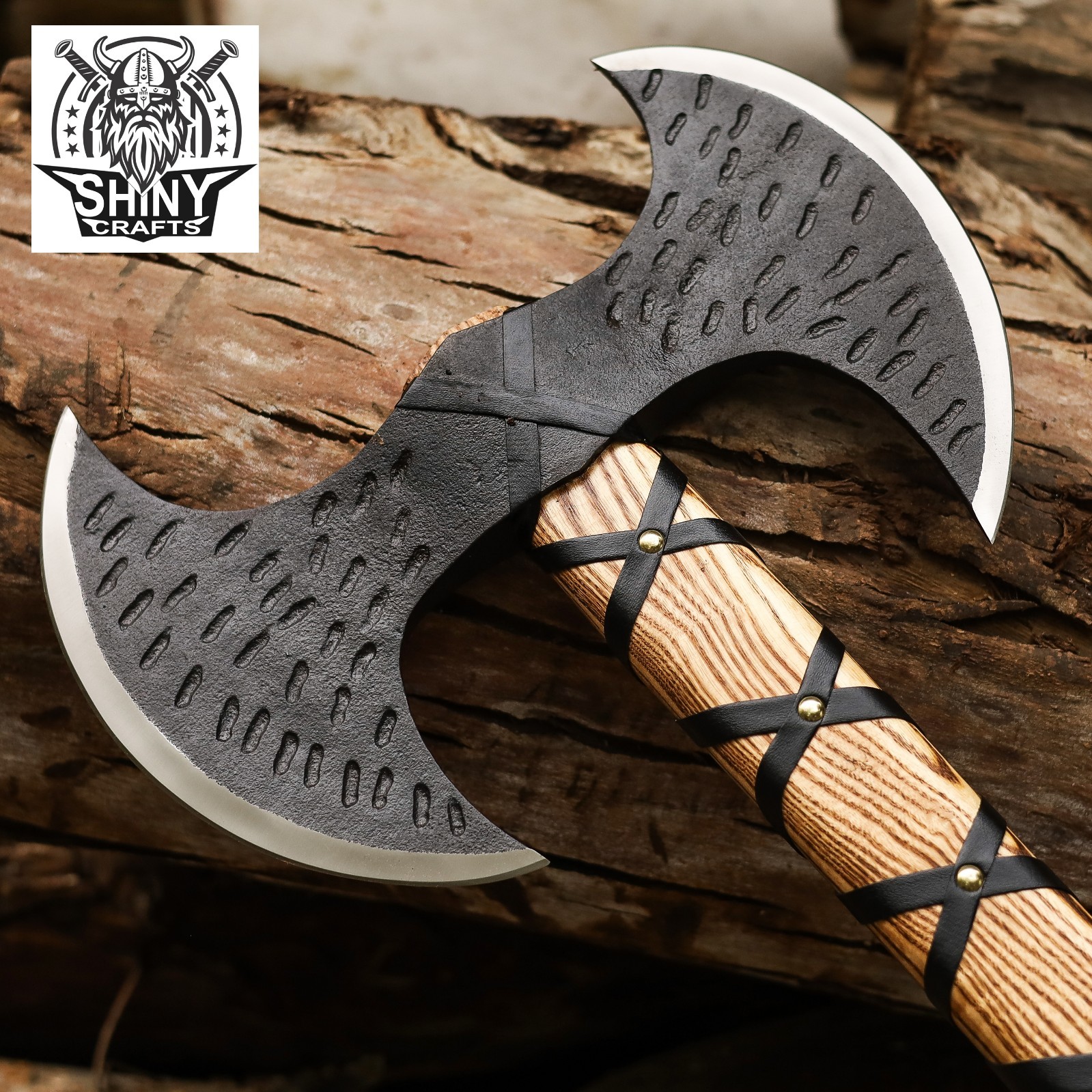 Double Headed axe Hatchet,Tomahawk,Battle AxeCustom Handmade Viking Axe VBA-22-A