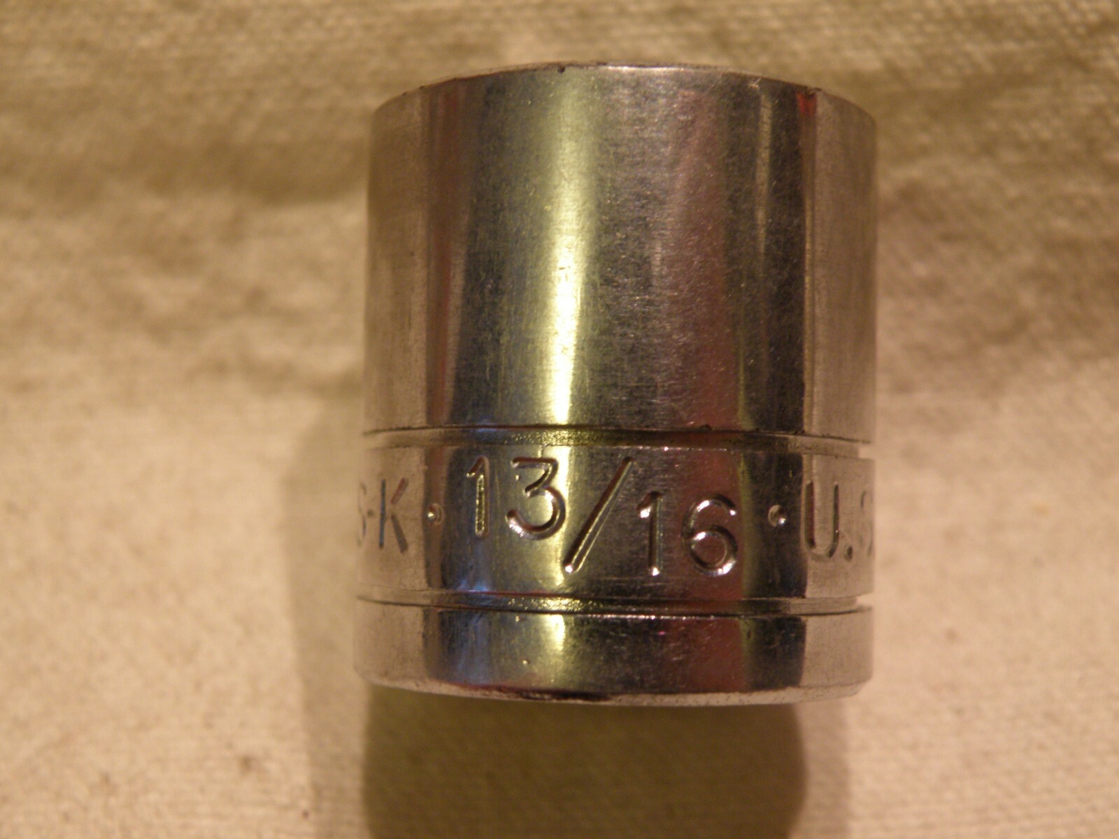 S-K 3/8 Drive, 12 Point, 13/16 Standard Socket. 45126 Made In USA. V. G. Cond.