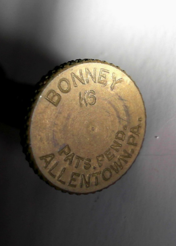 Antique Bonney K6 Brass Push Button Spring Loaded Claw Grabber Pick Up Tool