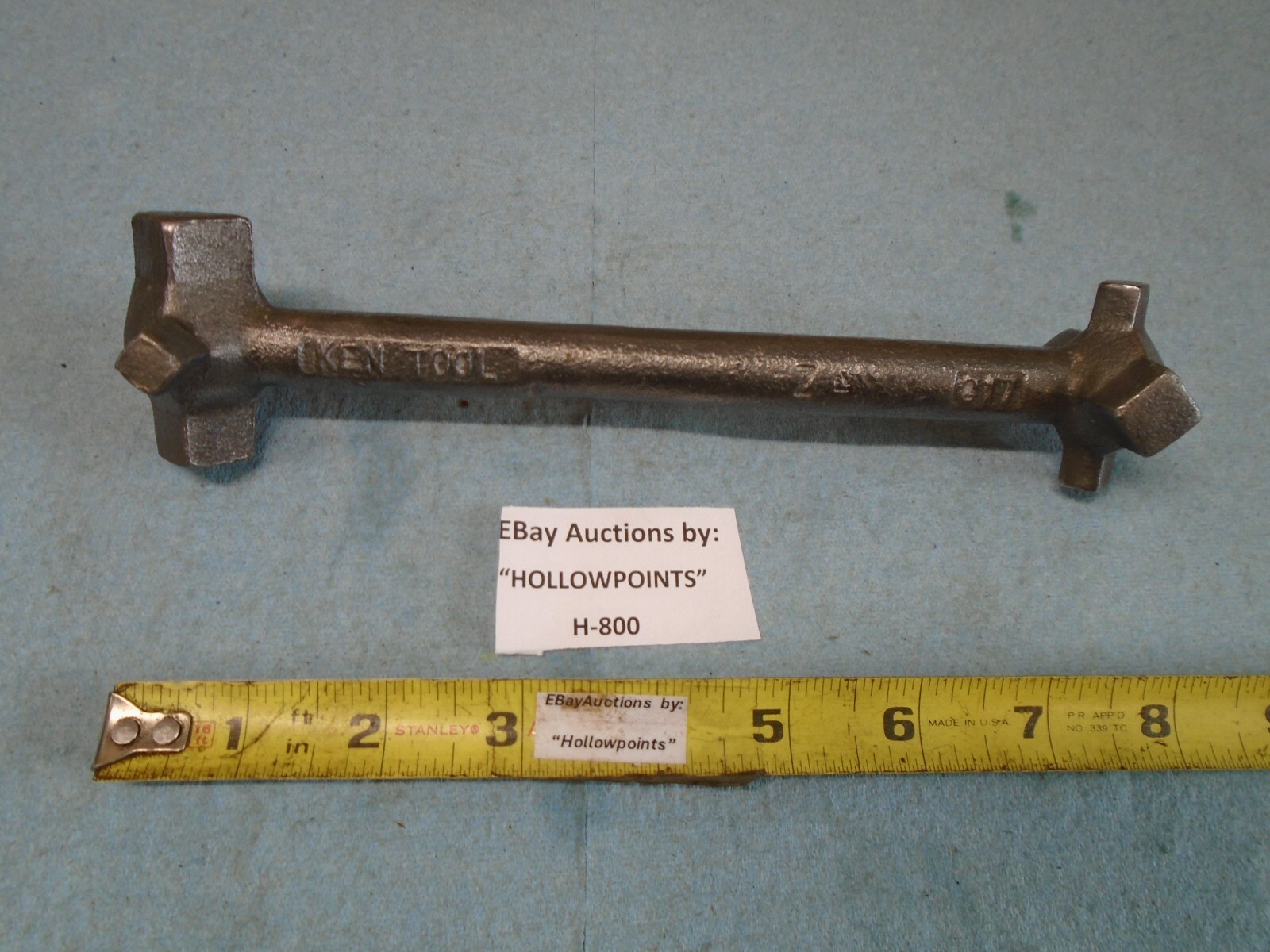Ken Tool G17 vintage Drain Plug Square Multi Size Wrench Tool H800