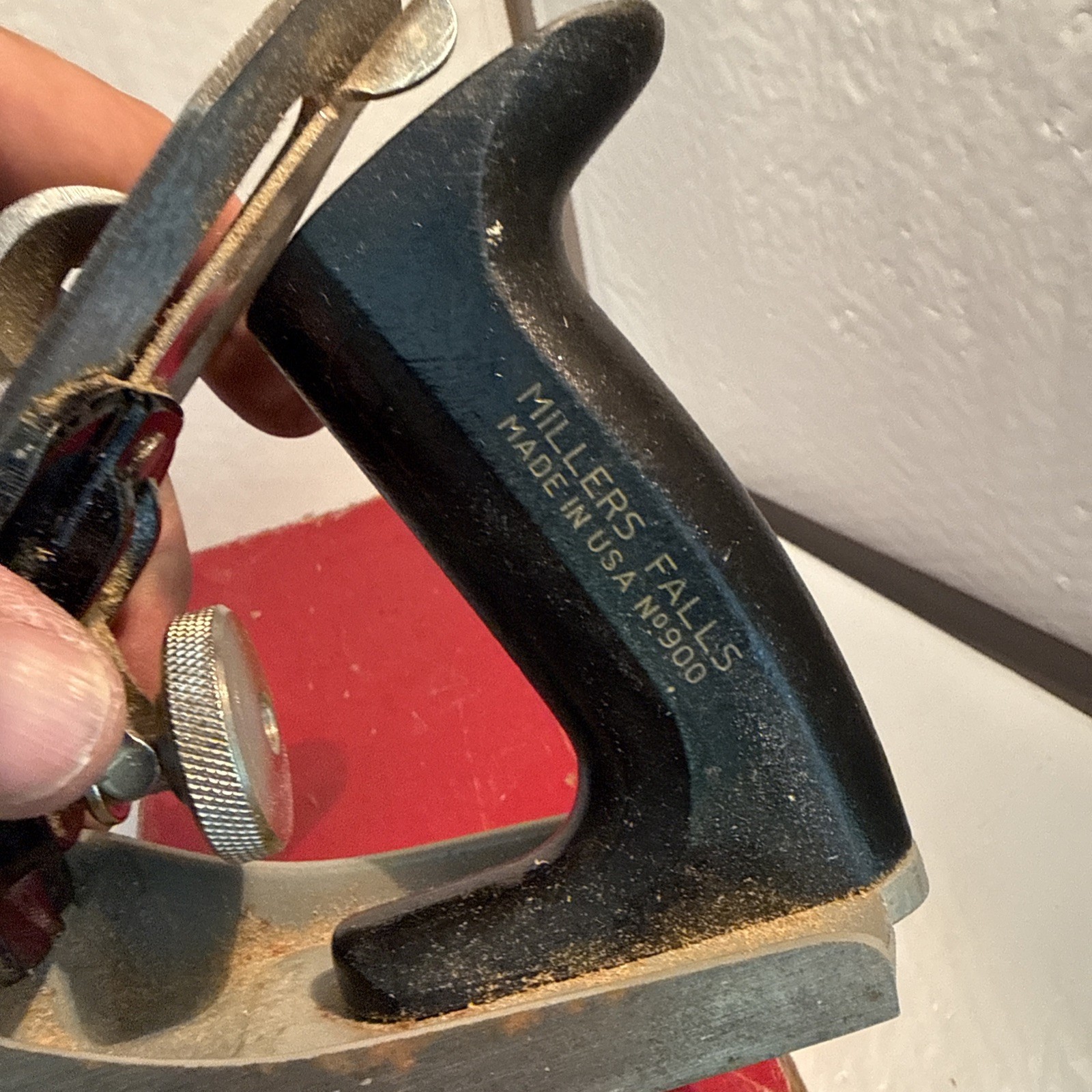 Old Vintage Millers Falls Iron Smooth No.900 Wood Plane with Original Box