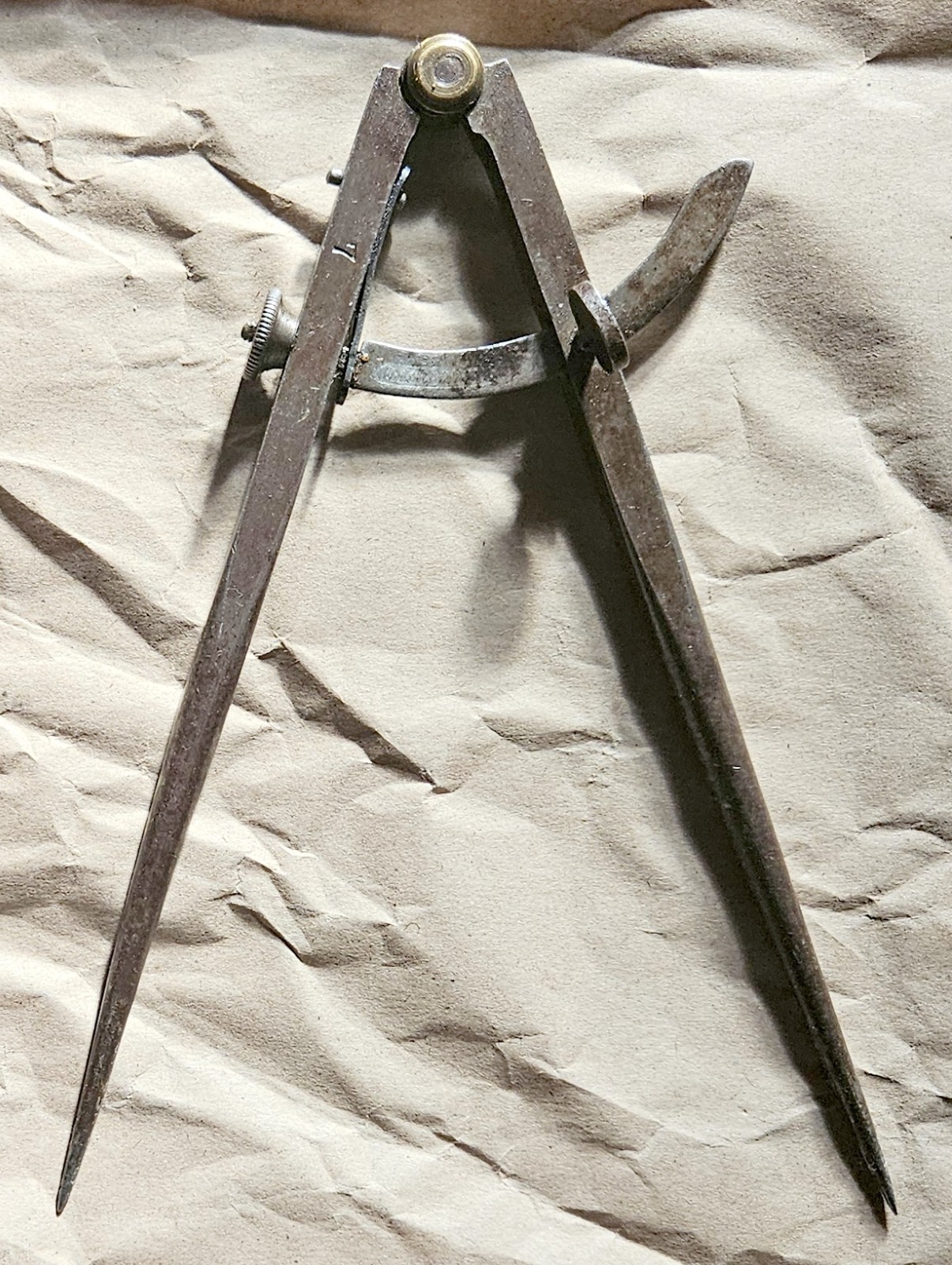 Peck Stow & Wilcox (PS & W CO.) 7″ Winged Divider Compass USA Vintage