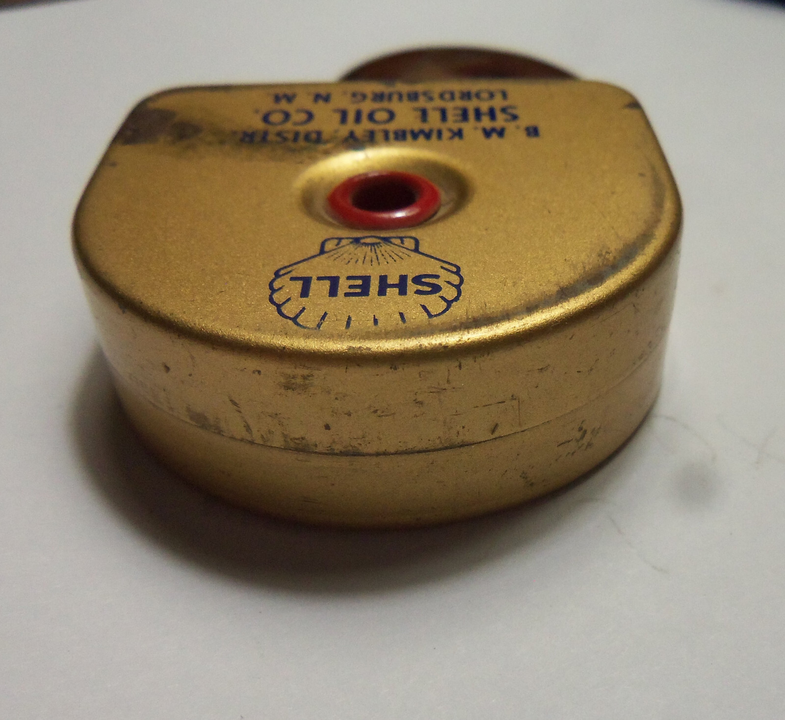 Vintage Golden Shell Oil Co. Advertising Measuring Tape Lordsburg New Mexico