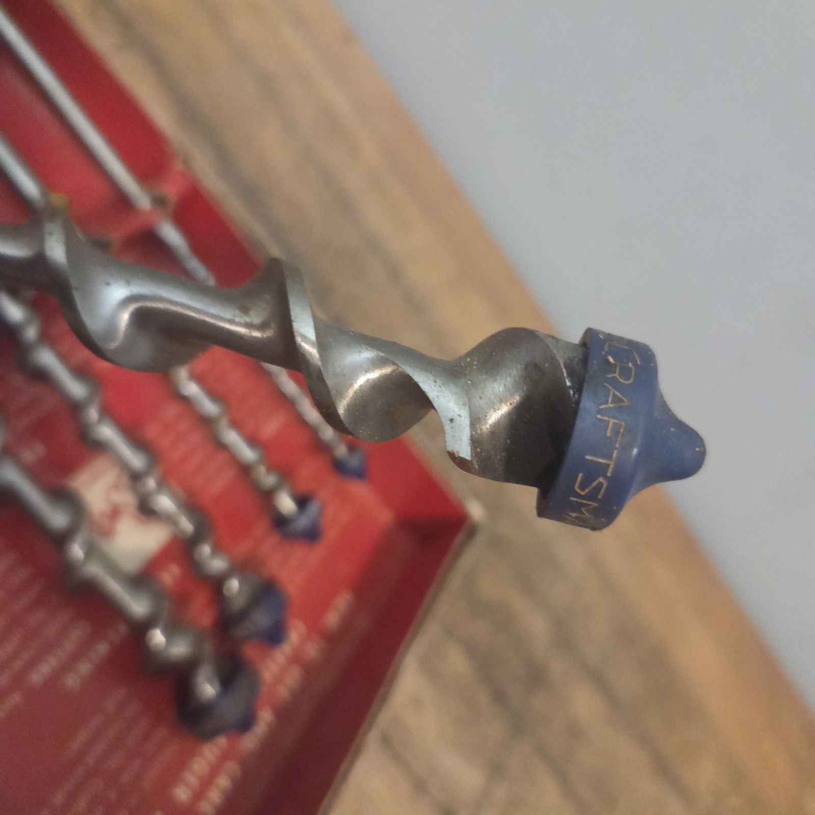 Vintage Craftsman No. 9-4156 Set Auger Bits With Metal Wall Rack USA Made