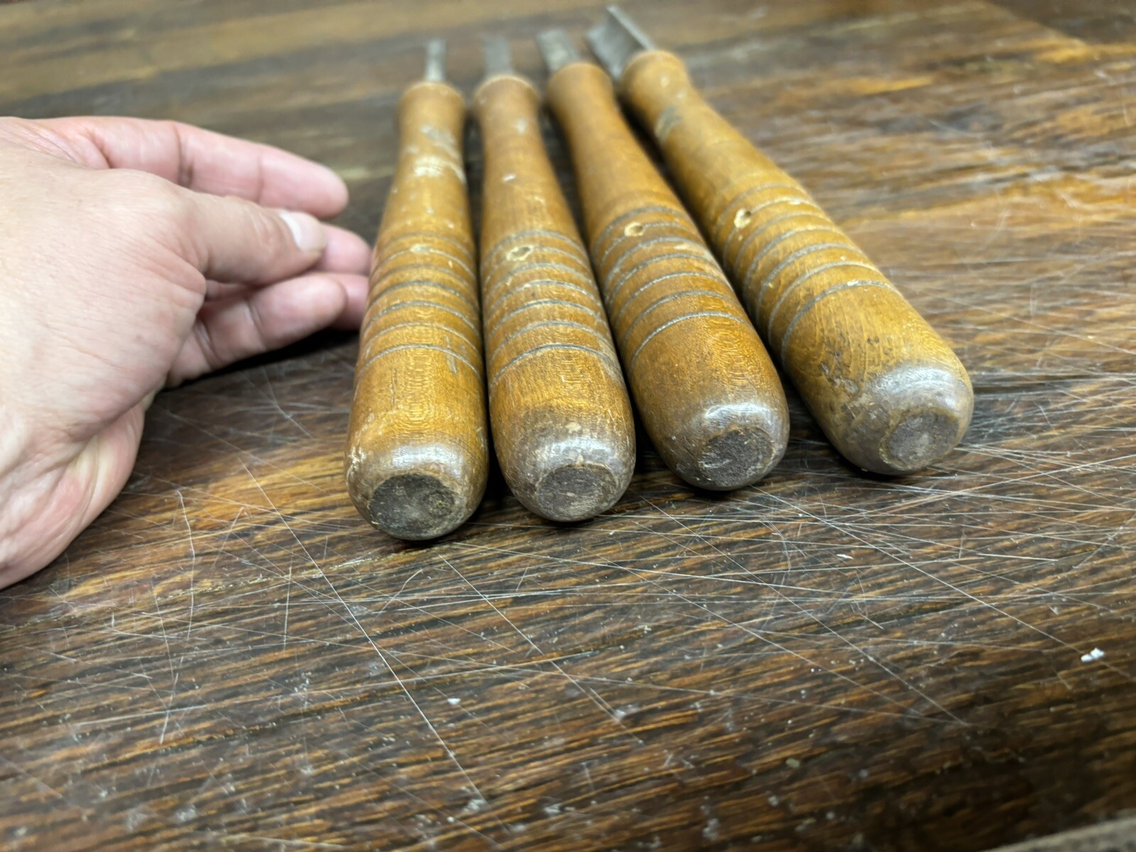 4 Craftsman Chisels Lathe Carving Tools. 2852, 2851, 2862 and Illegible model
