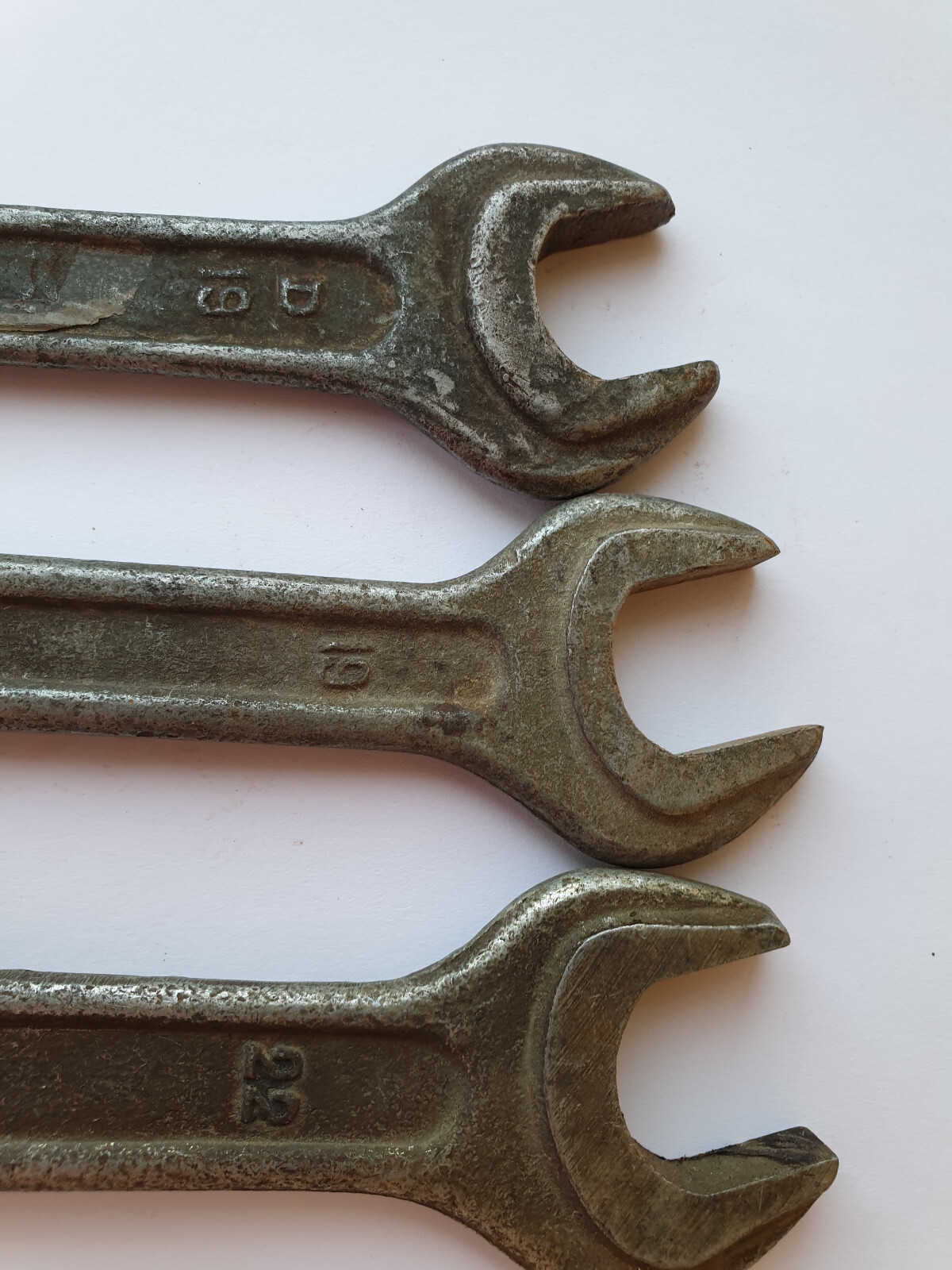 set of 3x SOVIET VINTAGE WRENCH MADE IN USSR – OPEN ENDED SPANNER