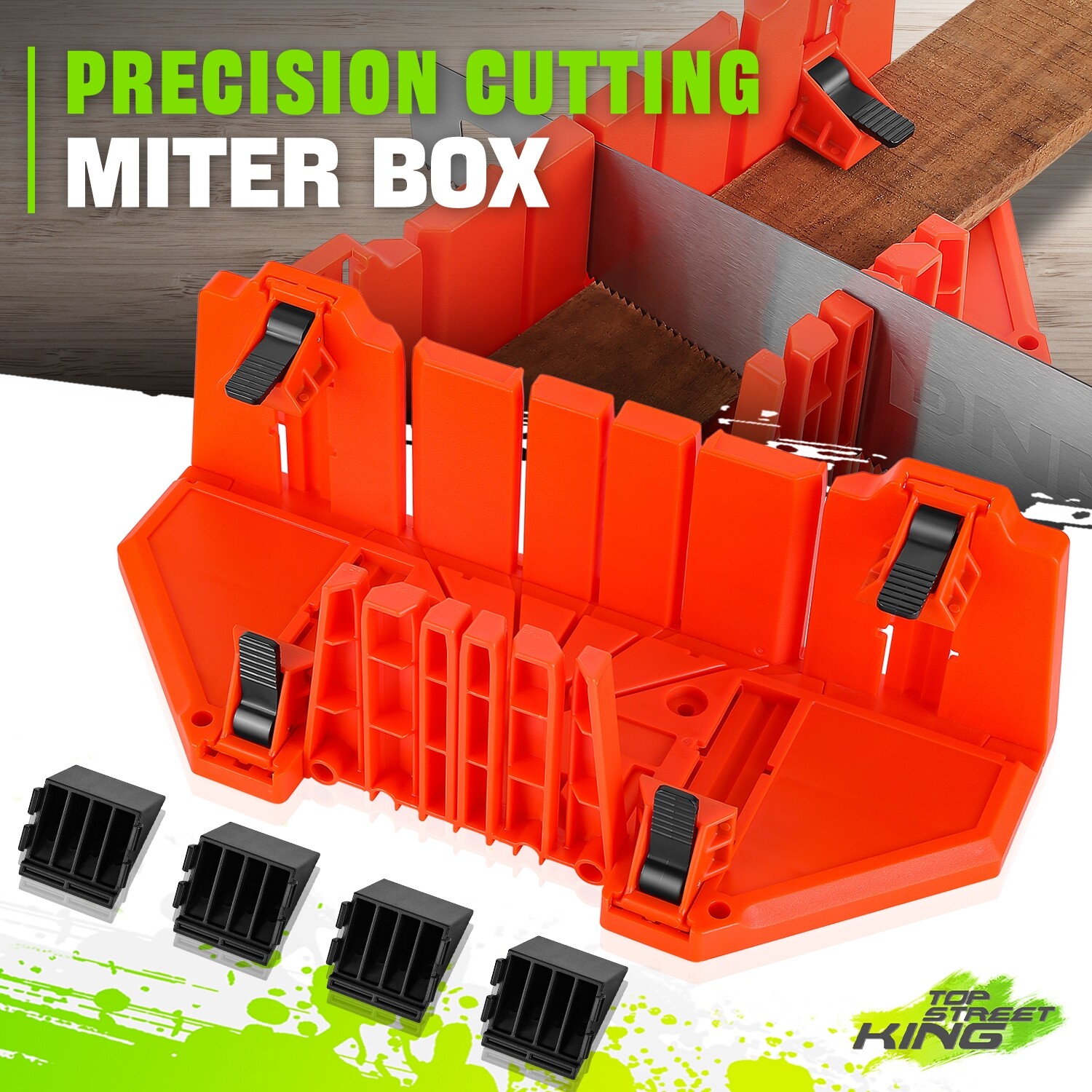 Plastic Mitre Box Pruning Saw Wood Cutting Hand Saw Hardware 12inch With Clamps
