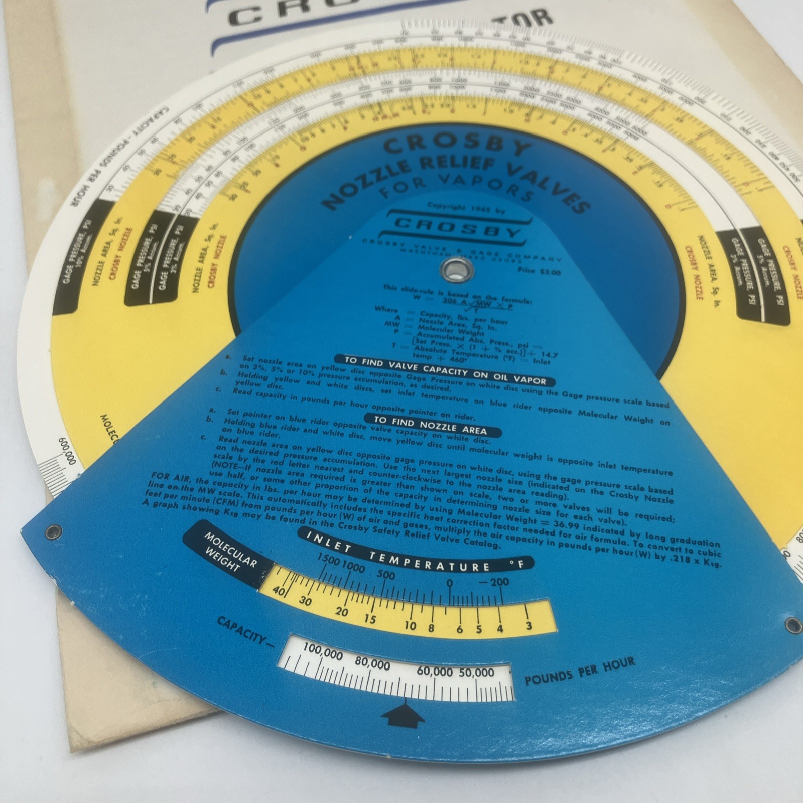 Vtg Crosby Valve & Gage Co Catalog 301 – 1973 W/ Folder & Capacity Calculator