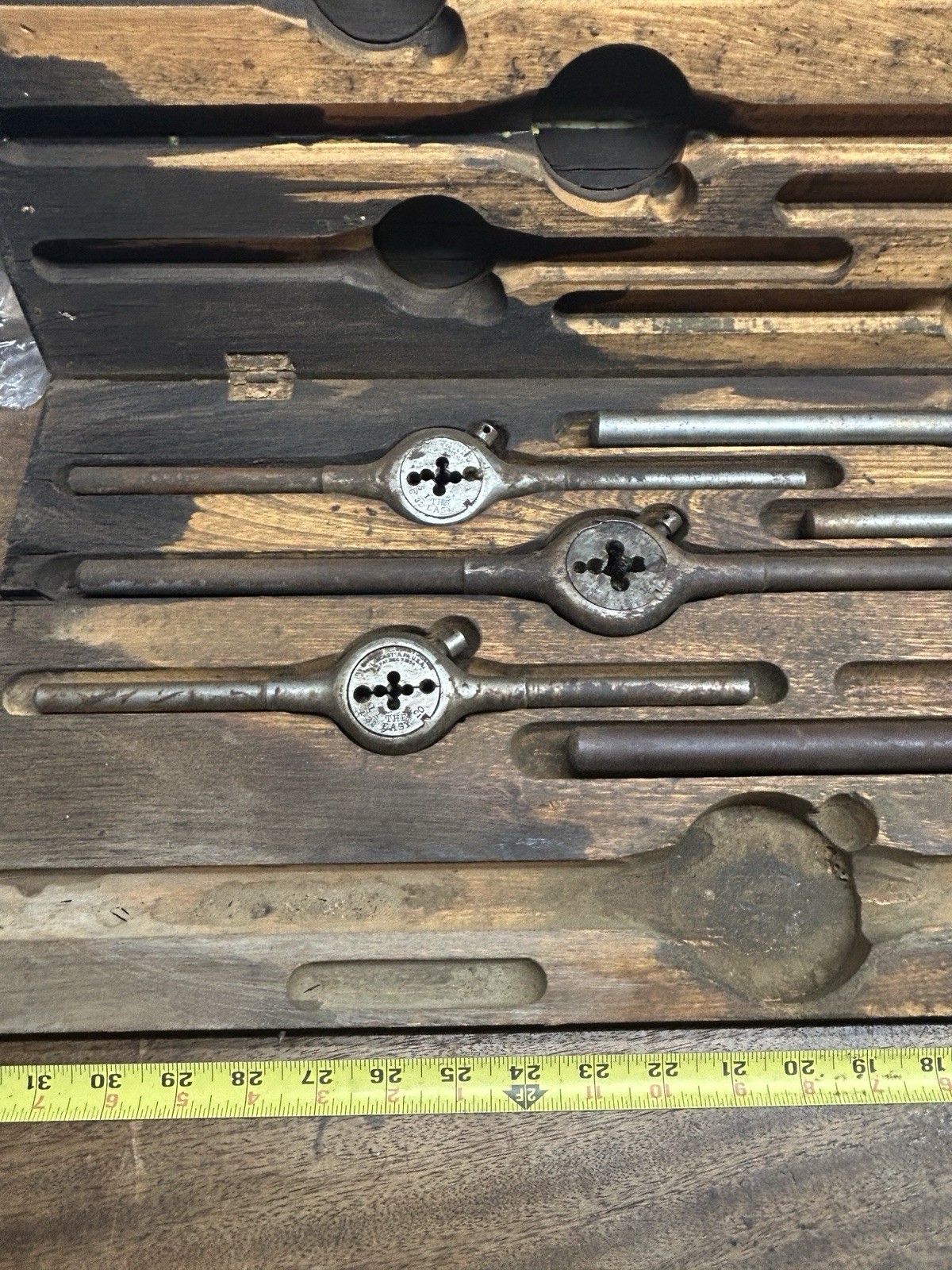 Vintage Tap & Die set ~Partial~ THE EASY ~ Champion Blower & Forge ~ w/ orig box