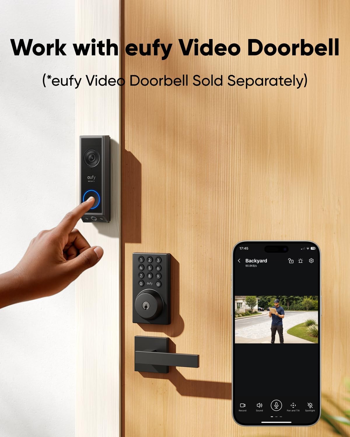 eufy Security Smart Lock C30, 1.63 inches x 2.57 x 6.05 inches, Black