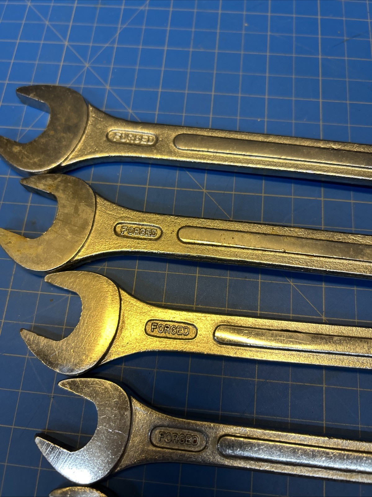 Vintage GEDORE 10 Piece Combination Wrench Set Box End Open End Missing 5/16