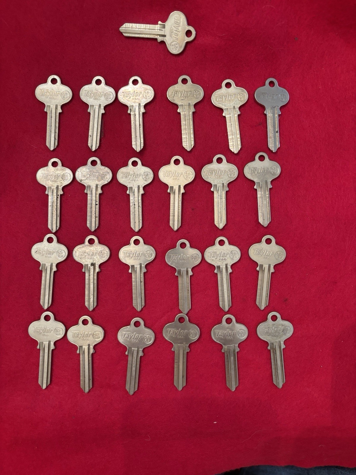 Uncut (25+) ORIGINAL VERY RARE KEY BLANKS 55-6A Taylor Lock Co. PHILA,PA USA