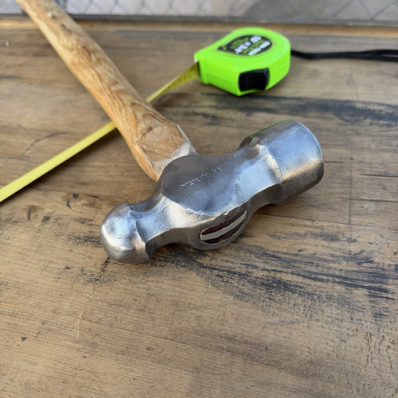 Vintage Heavy 48 Oz Ball-Peen Hammer Blacksmith Tool ,Weight 3lbs 14oz Big Size
