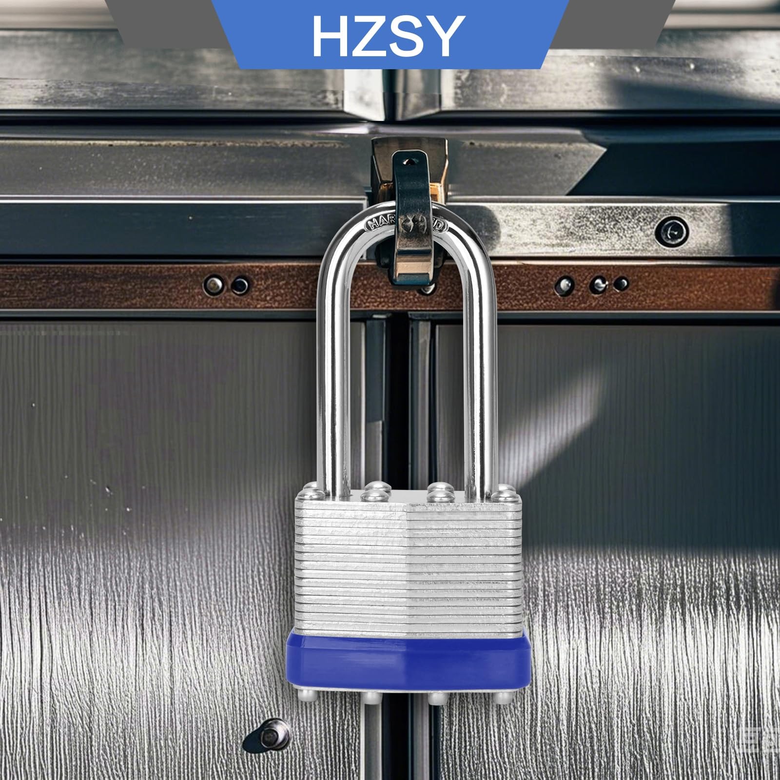 Padlocks Keyed Alike 6 Pack, Laminated Steel Padlock 19/16″, 40mm