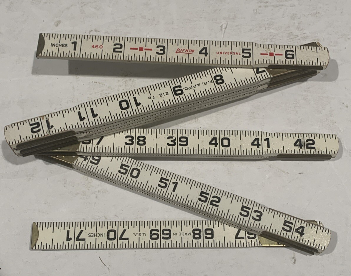 72” Wooden Folding Ruler Lufkin T329 No 460 Universal