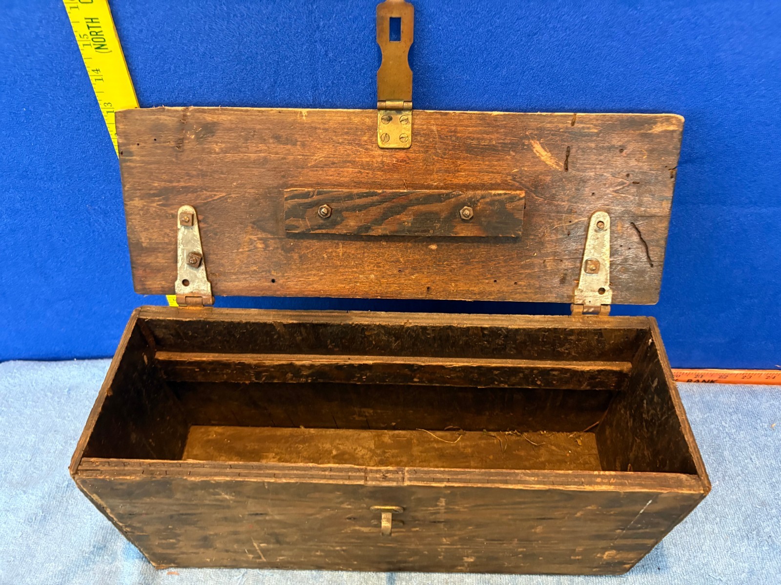 Antique Wooden Wood Rustic Antique Primitive Tool Box
