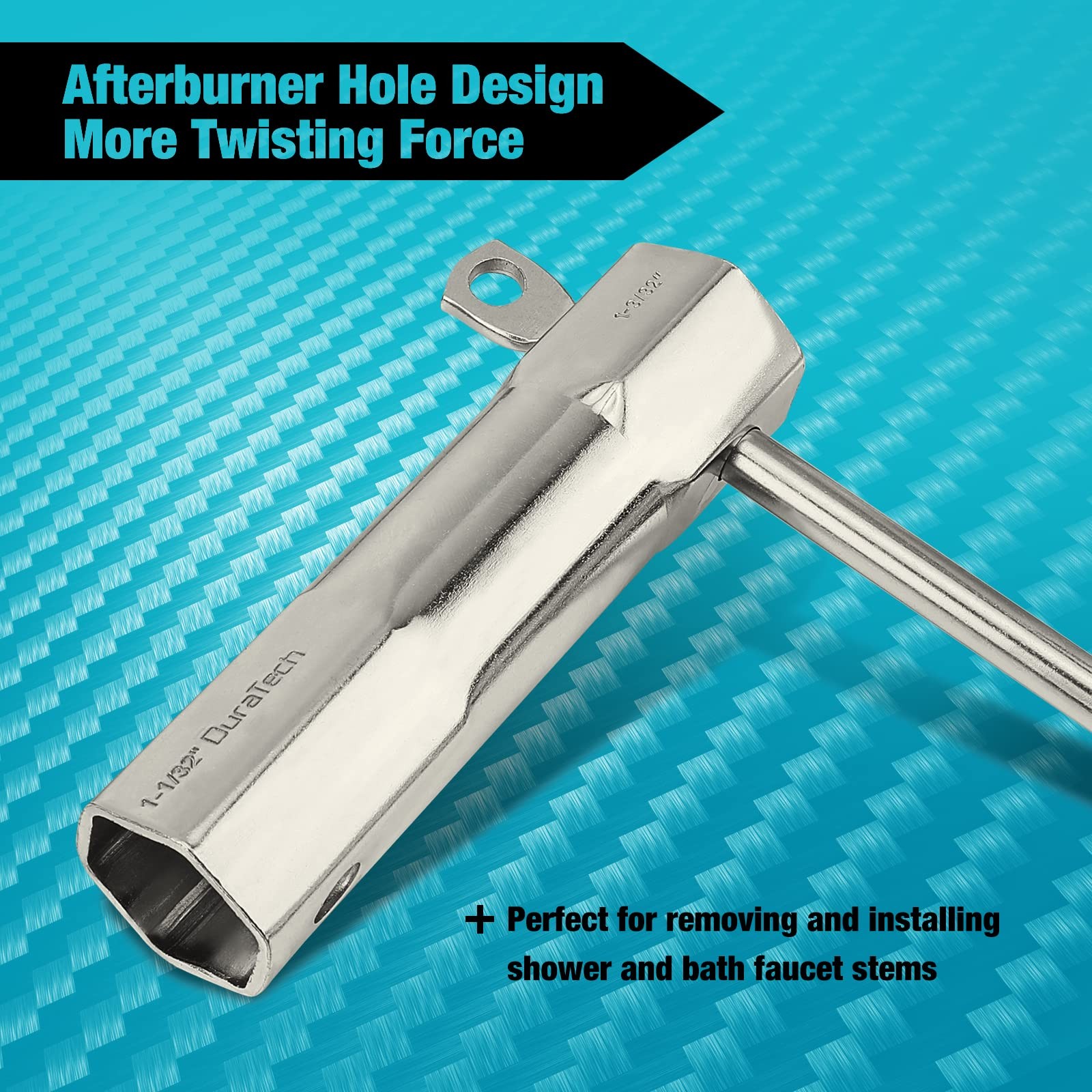 5 Pcs Shower Valve Socket Wrench Set With Bar Handle Plumbing Plumber Tool