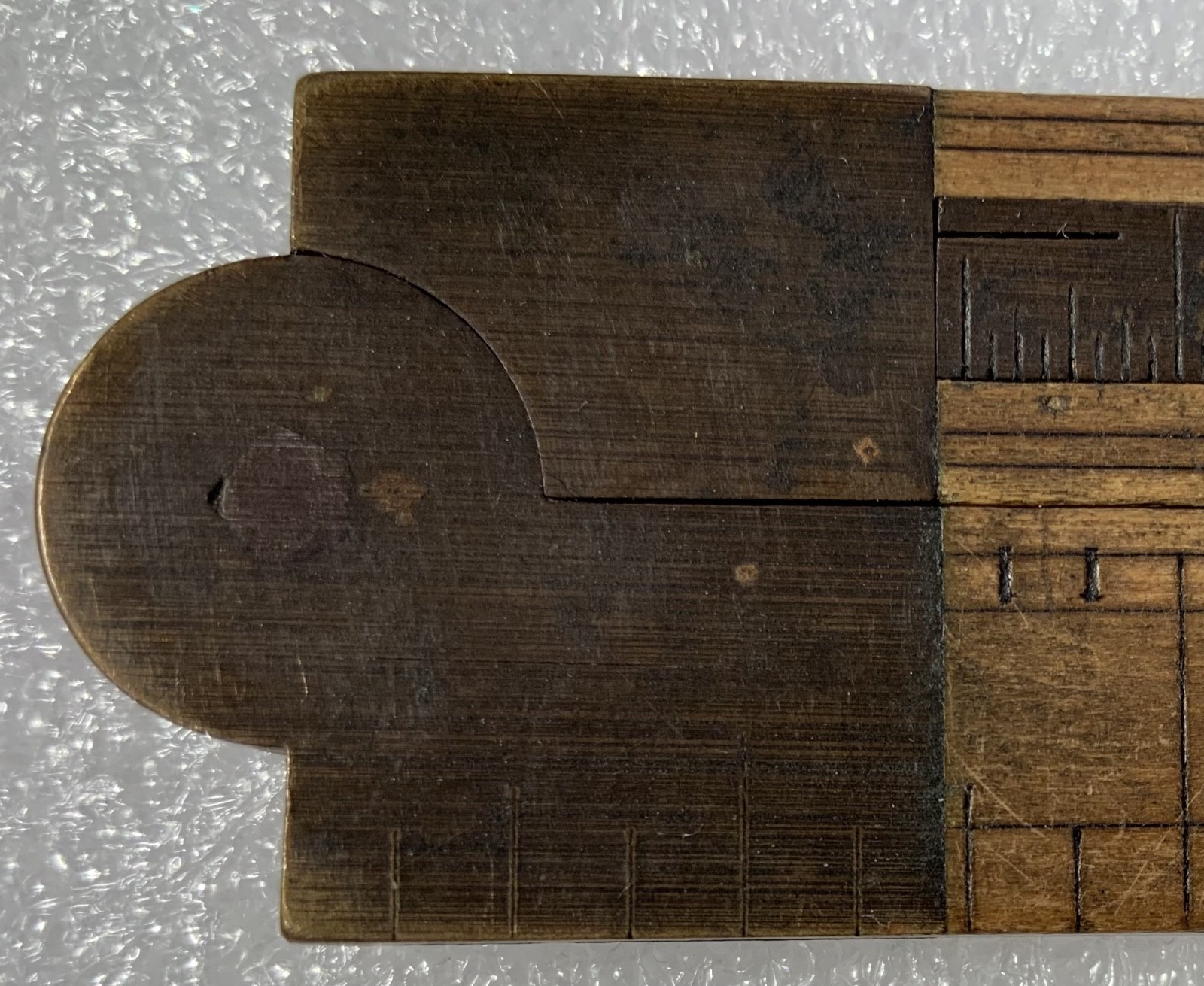Vintage Small Lufkin Folding Rule Brass Bound #171 Made in U.S.A.