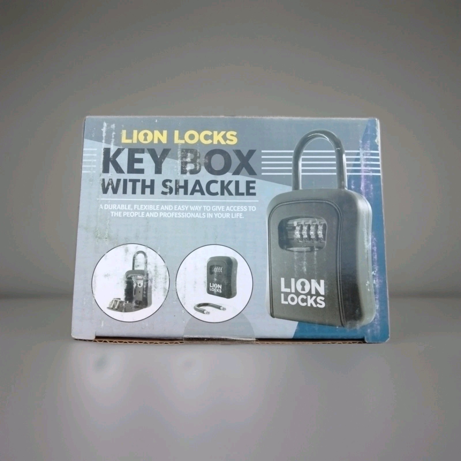 LION LOCKS Lock Box With Key Storage Shackle