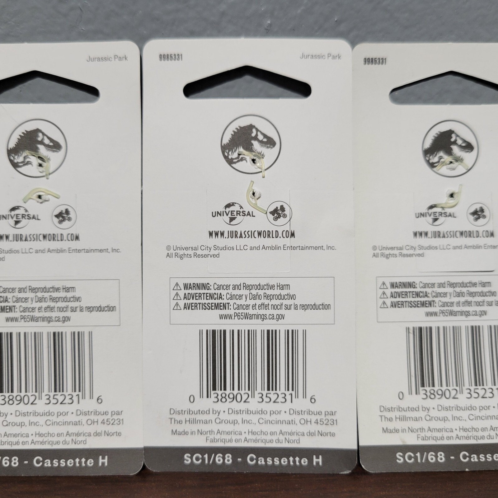 💥 3x Jurassic Park Limited Edition Oversized SC1 Uncut Blank Hillman House Key