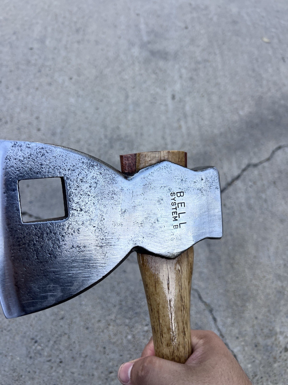 Bad-Axe Bell System B Linemen 3.9lb Axe, 15.5in Custom Handle, Mesquite Wedged