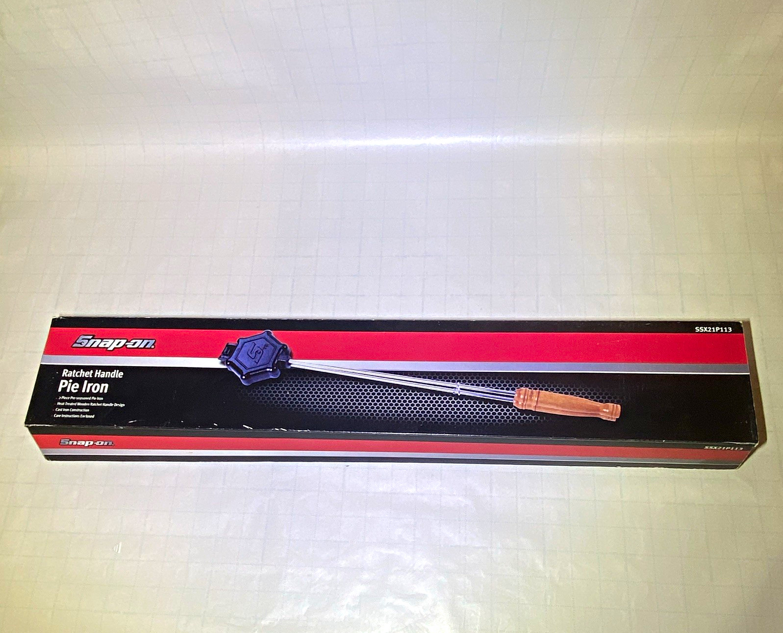 Snap-on Ratchet Handle Pie Iron SSX21P113 Metal w/ Wood Handle Campfire