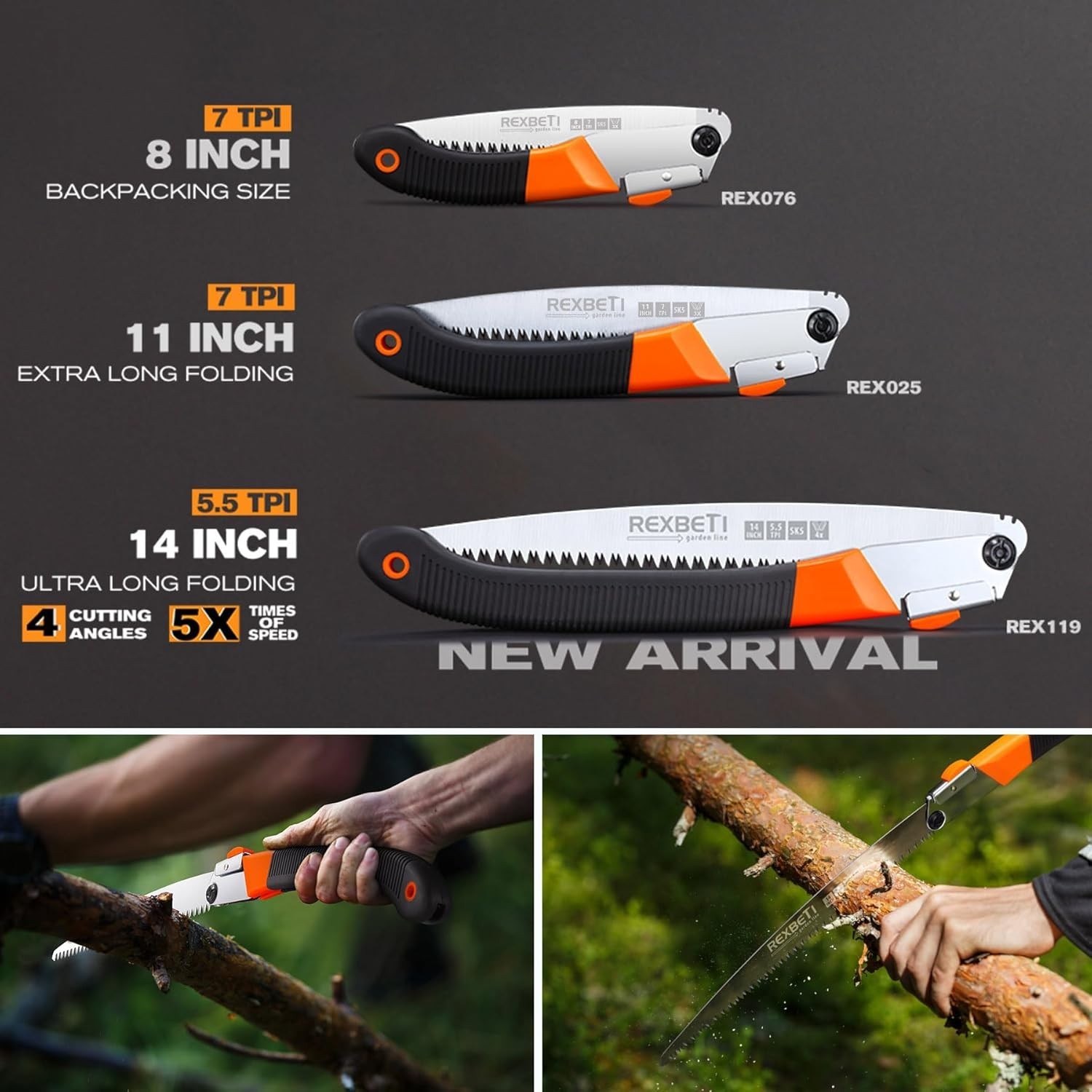 Lightweight 11-Inch Folding Saw with Ergonomic Grip – Perfect for Tree Trimming