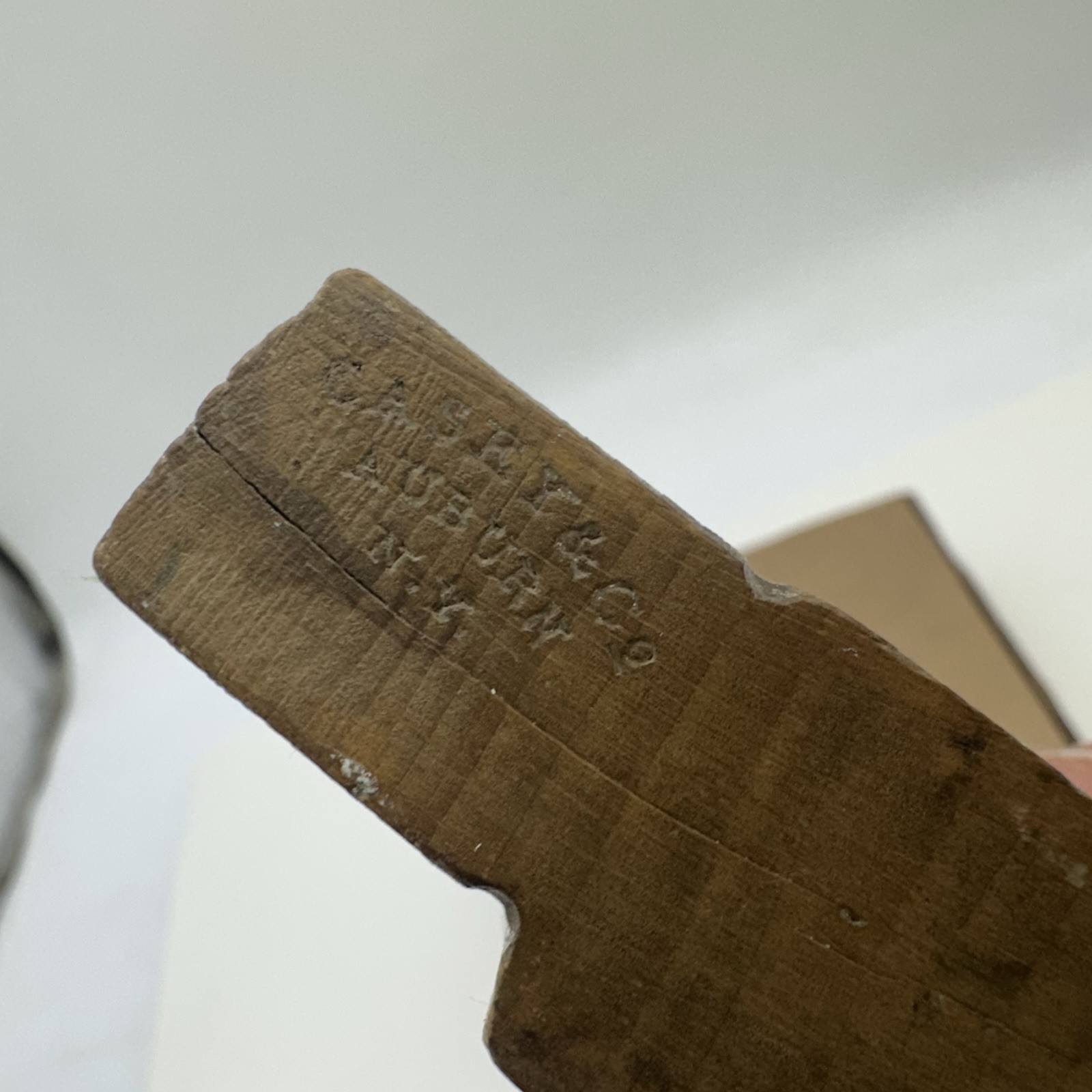 Vintage RARE Casey & Co Wood Molding Moulding Plane, Auburn, NY Circa 1800s