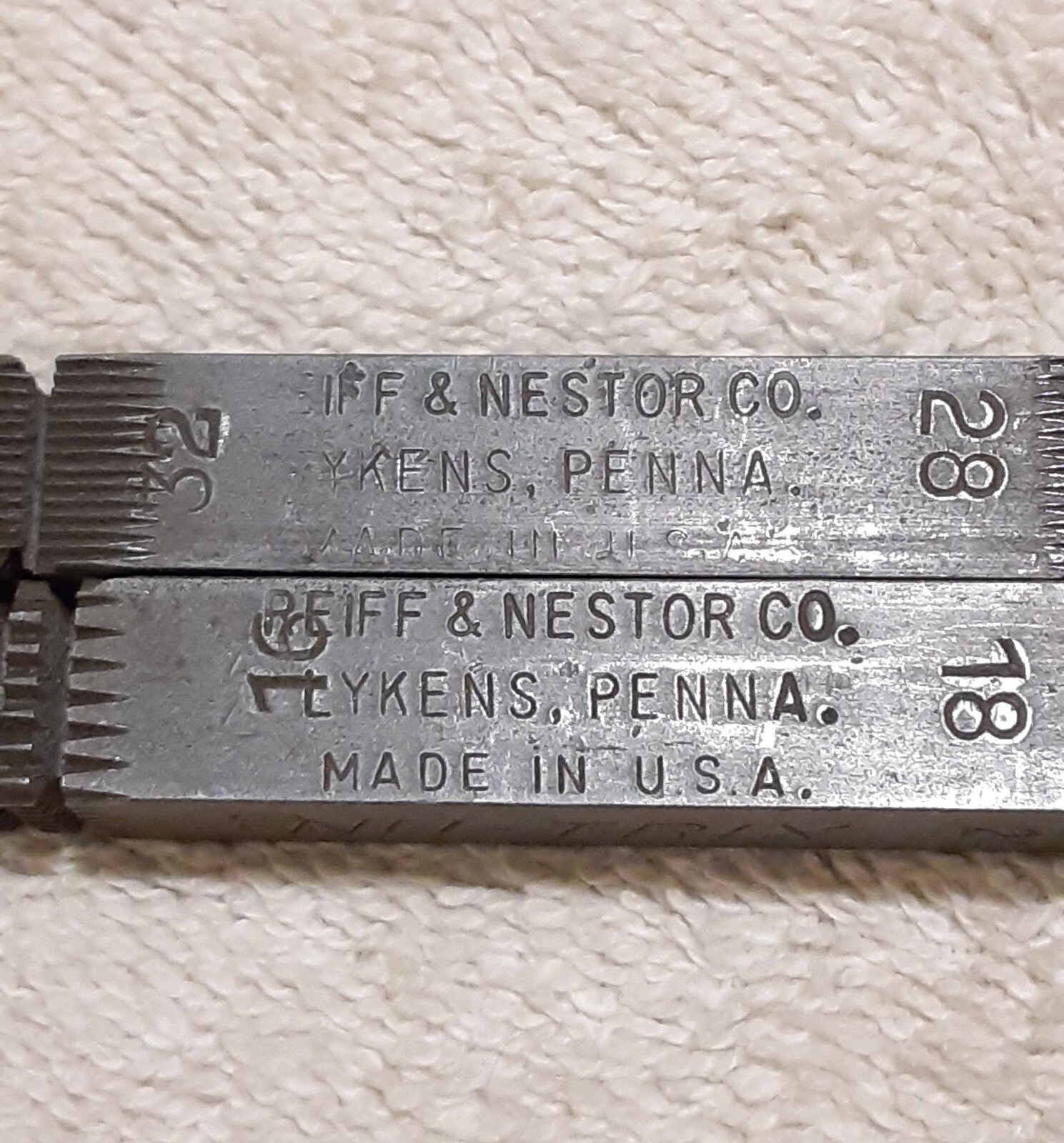 2 REIFF & NESTOR CO. THREAD FILES NU-TRIX No. 1 and 2