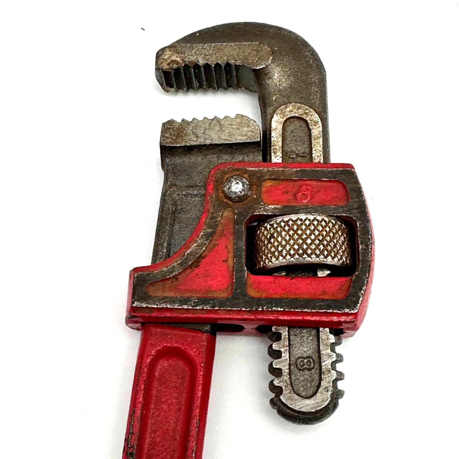 SEARS HEAVY DUTY Pipe Wrench Red 8″ Adjustable