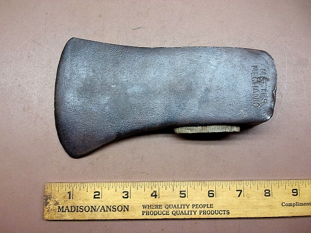 Vintage Master Mechanic 3 Lb. 10 Oz. Single Bit Axe Head w/Wedge Clean VGC!