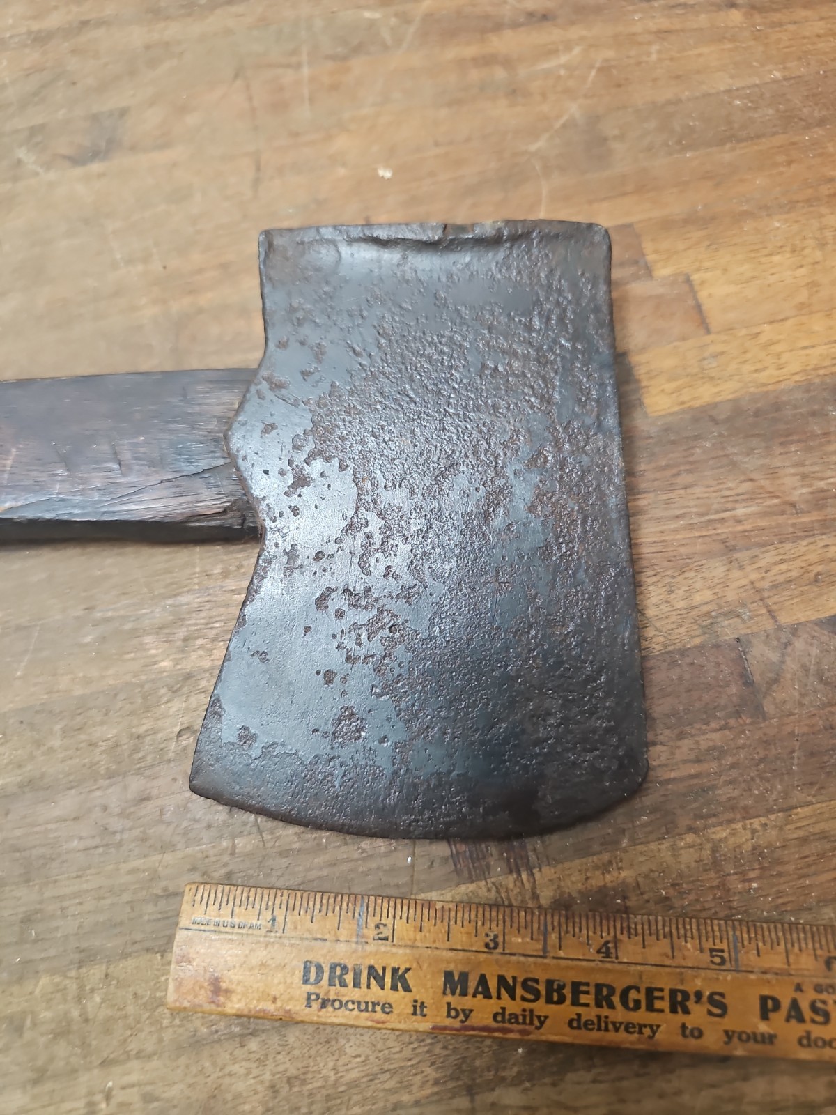 AC18- Antique Hand Forged JB STOHLER AXE Schaefferstown Pa 4 lb 7 oz