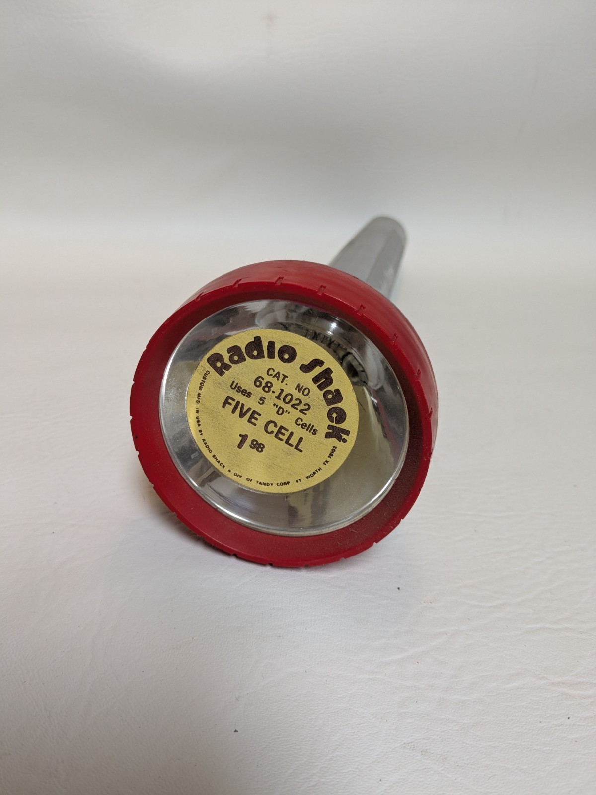 Vintage Tandy Radio Shack 5 cell flashlight CAT NO. 68-1022 Made in USA NOS