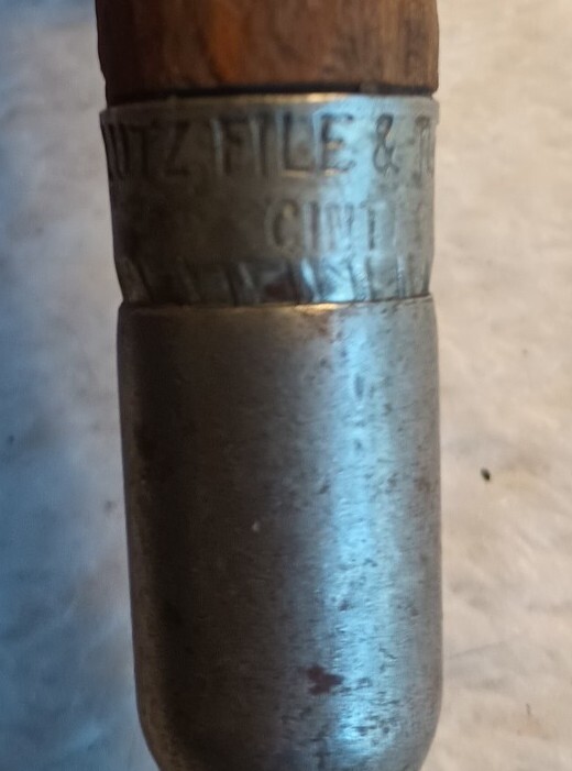 Vintage Wood Handled Scratch Awl Or Tool Ice Pick Metal 7″ LUTZ FILE & TOOL CO.