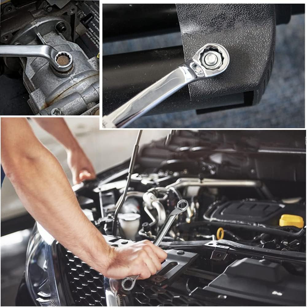 Metal,Chrome Plated/Steel Dual Offset Ring 12 P Box End Spanner (Metal,Chrome P
