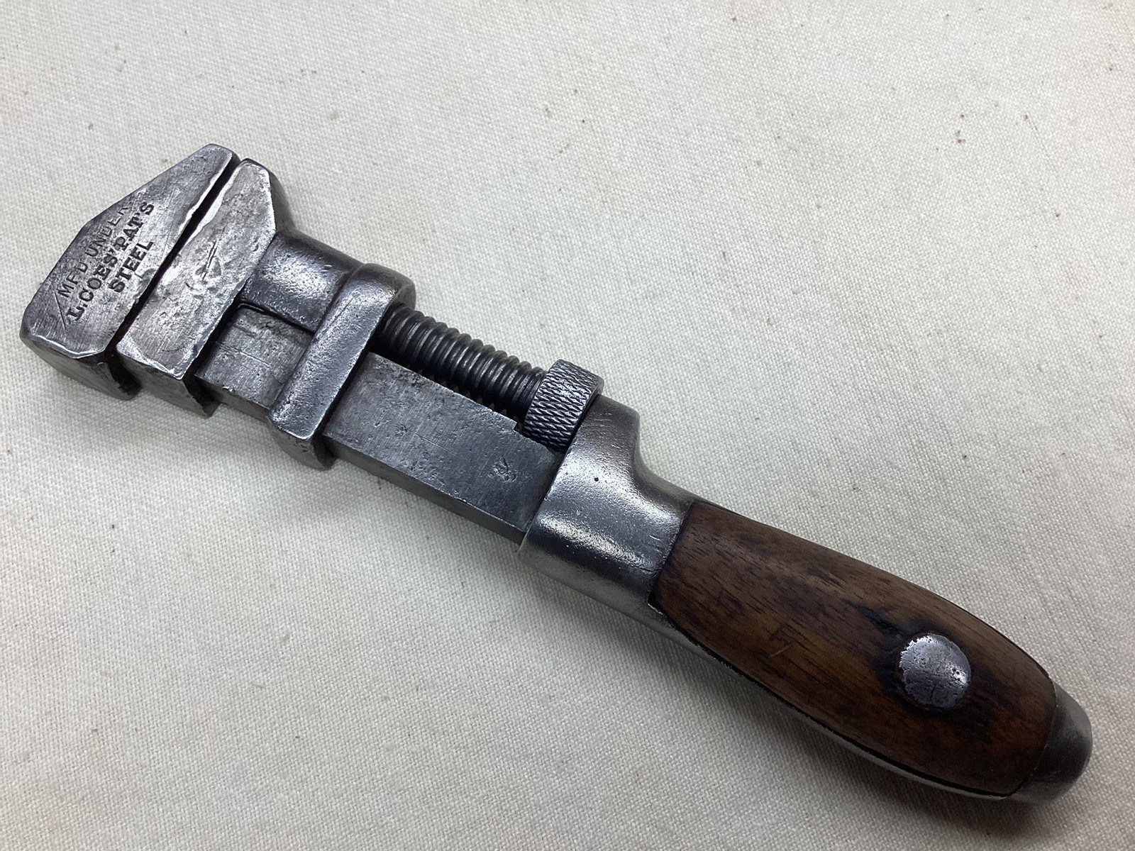 Vintage Coes Wrench Company 6.5” Knife Handle Adjustable Monkey Wrench L👀K !