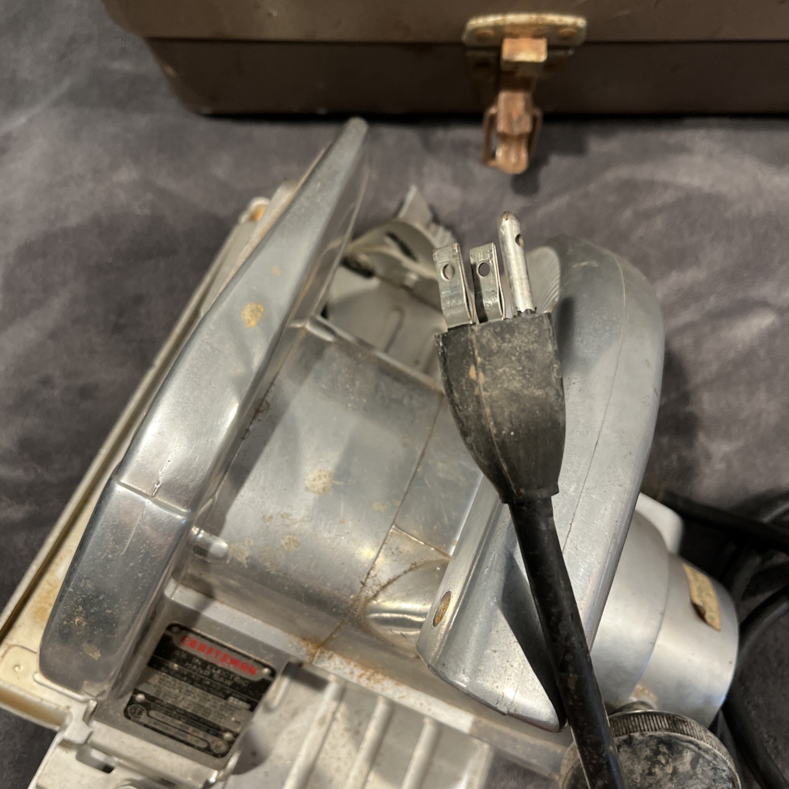 Vtg SEARS Craftsman 6 1/2 Electric Hand Saw #336.27963 w/Case & Blades 1960’S