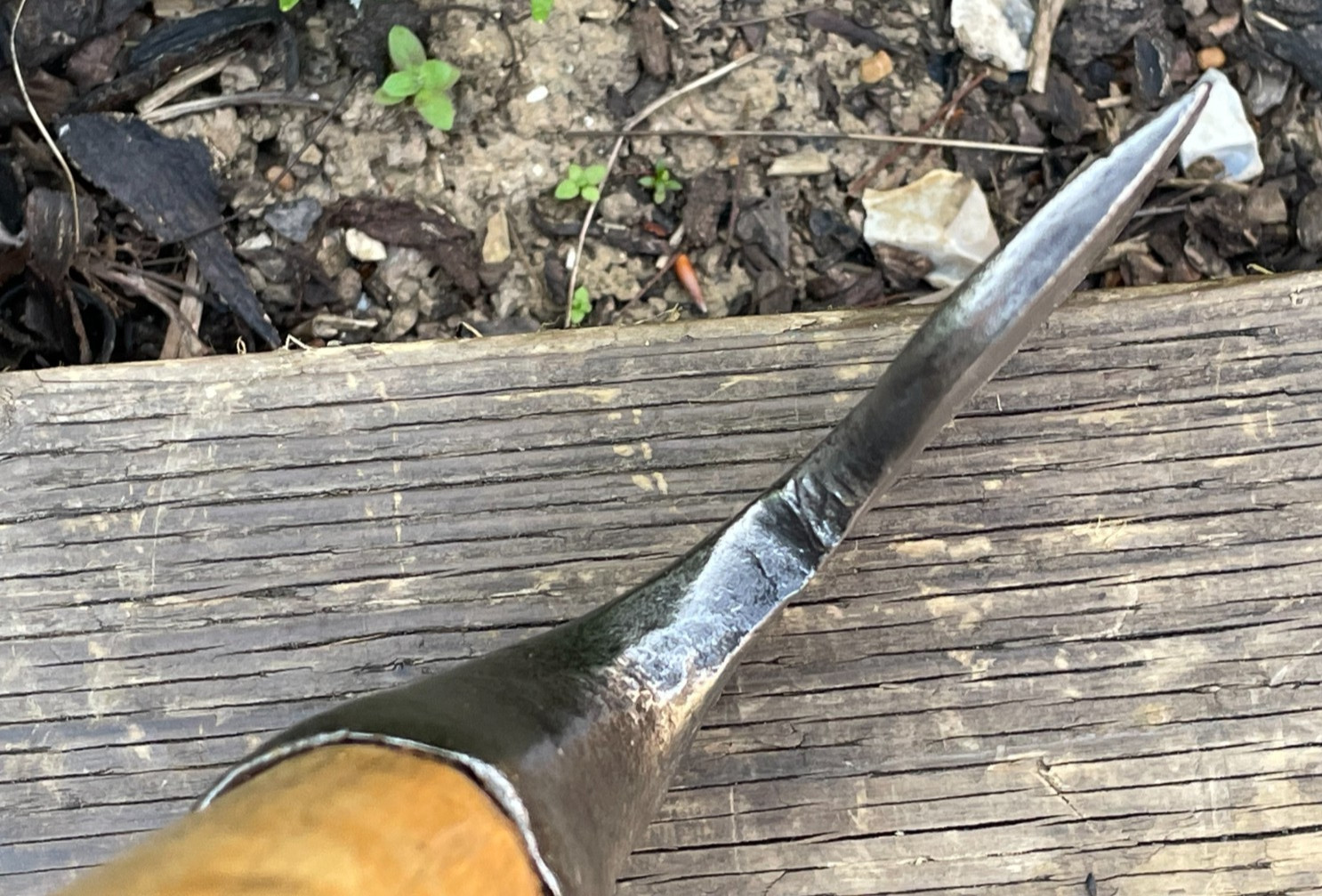 Vintage Antique Bearded 3 lb Side Axe Wood Chopper Old Tool