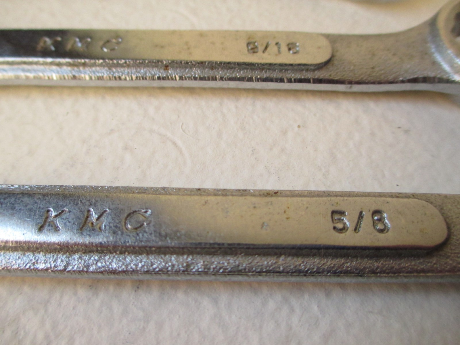 USED KMC SAE Combination Wrenches – TOOL LOT ONLY – Possible Owner’s Marks