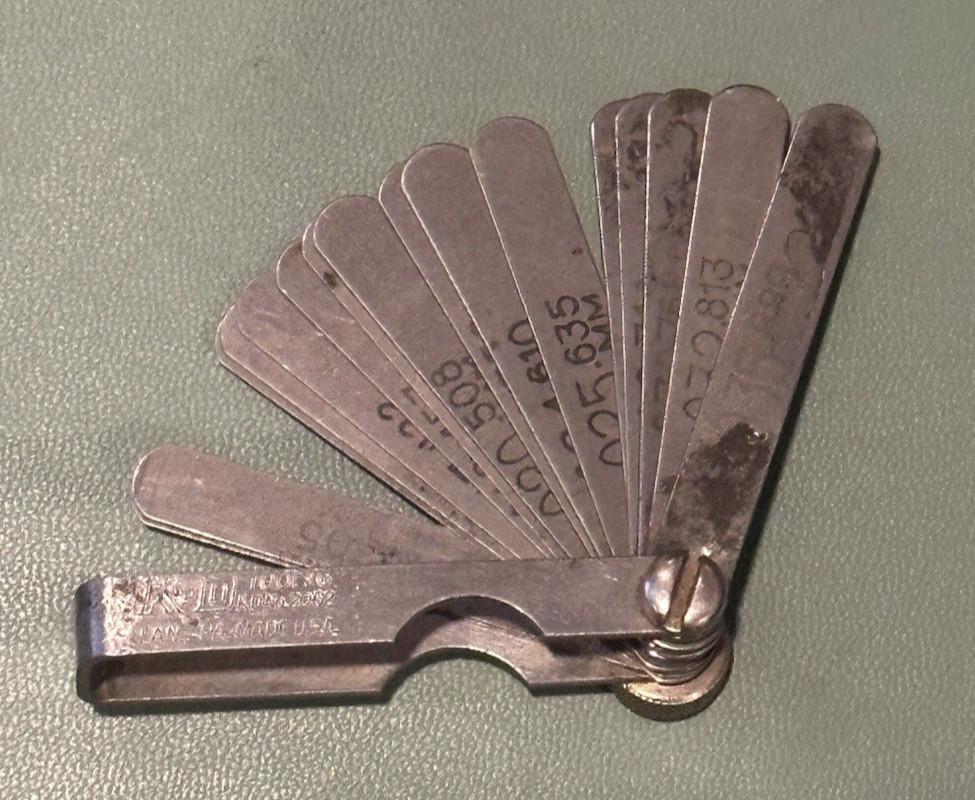 Vintage K-D Tools No. 2062 Feeler Gauge USA Collectible Tool