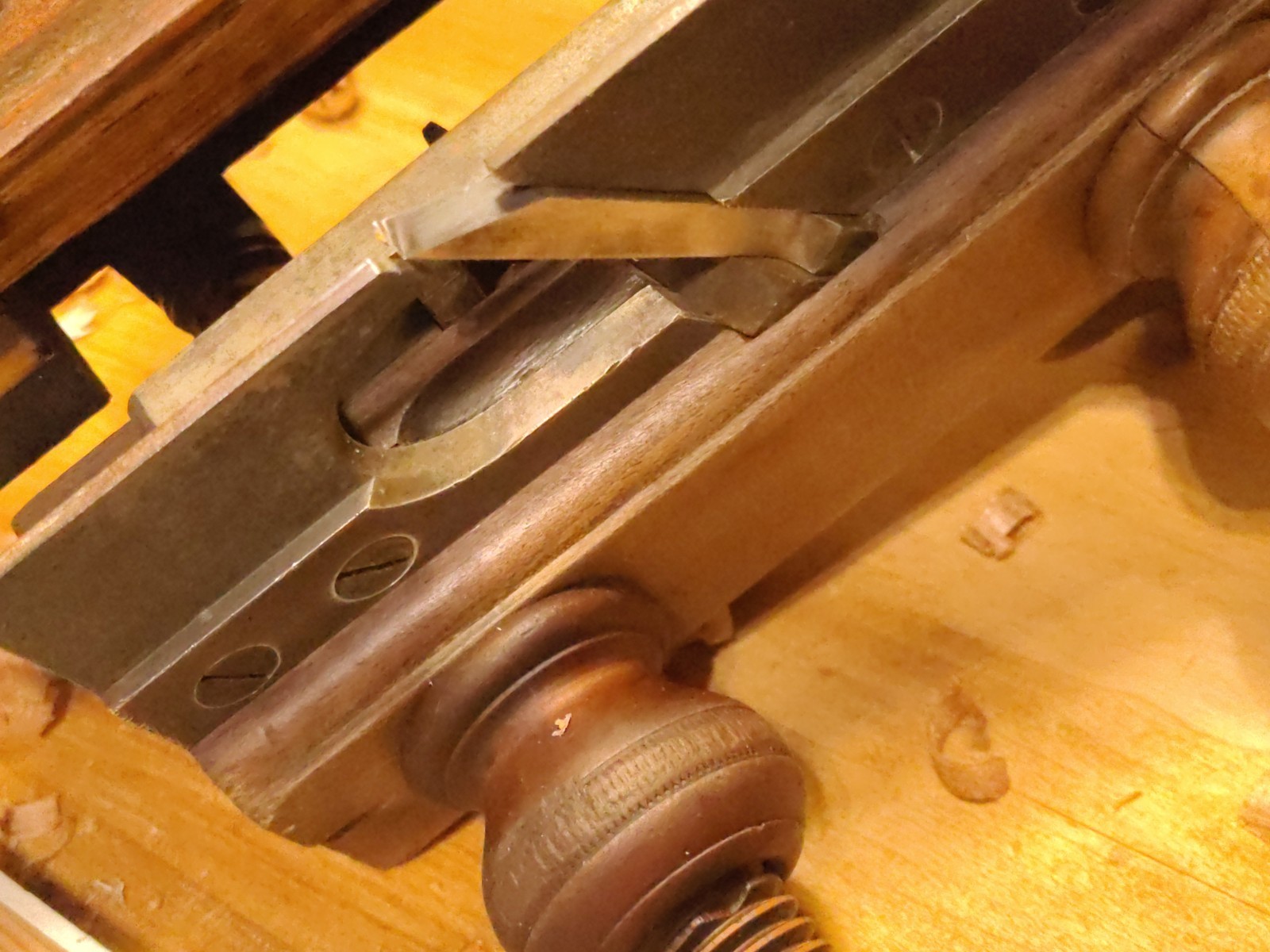 Ohio Tool Co. Antique Original Wooden Plow Plane Woodworking Plane w/ Iron Blade